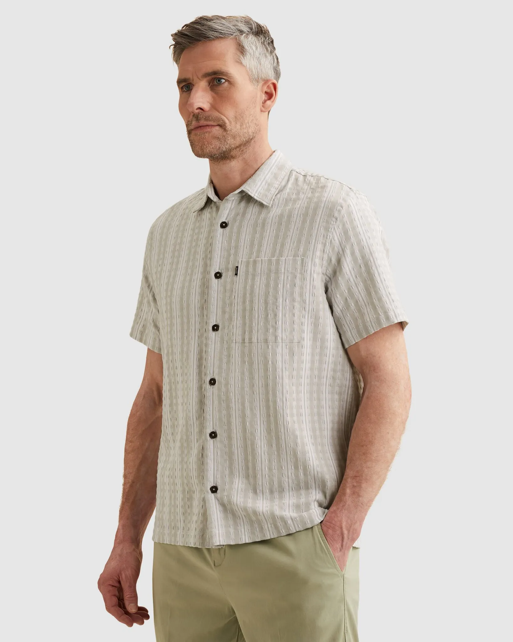 Vanguard Casual Overhemd KM Bruin 109020-001-L