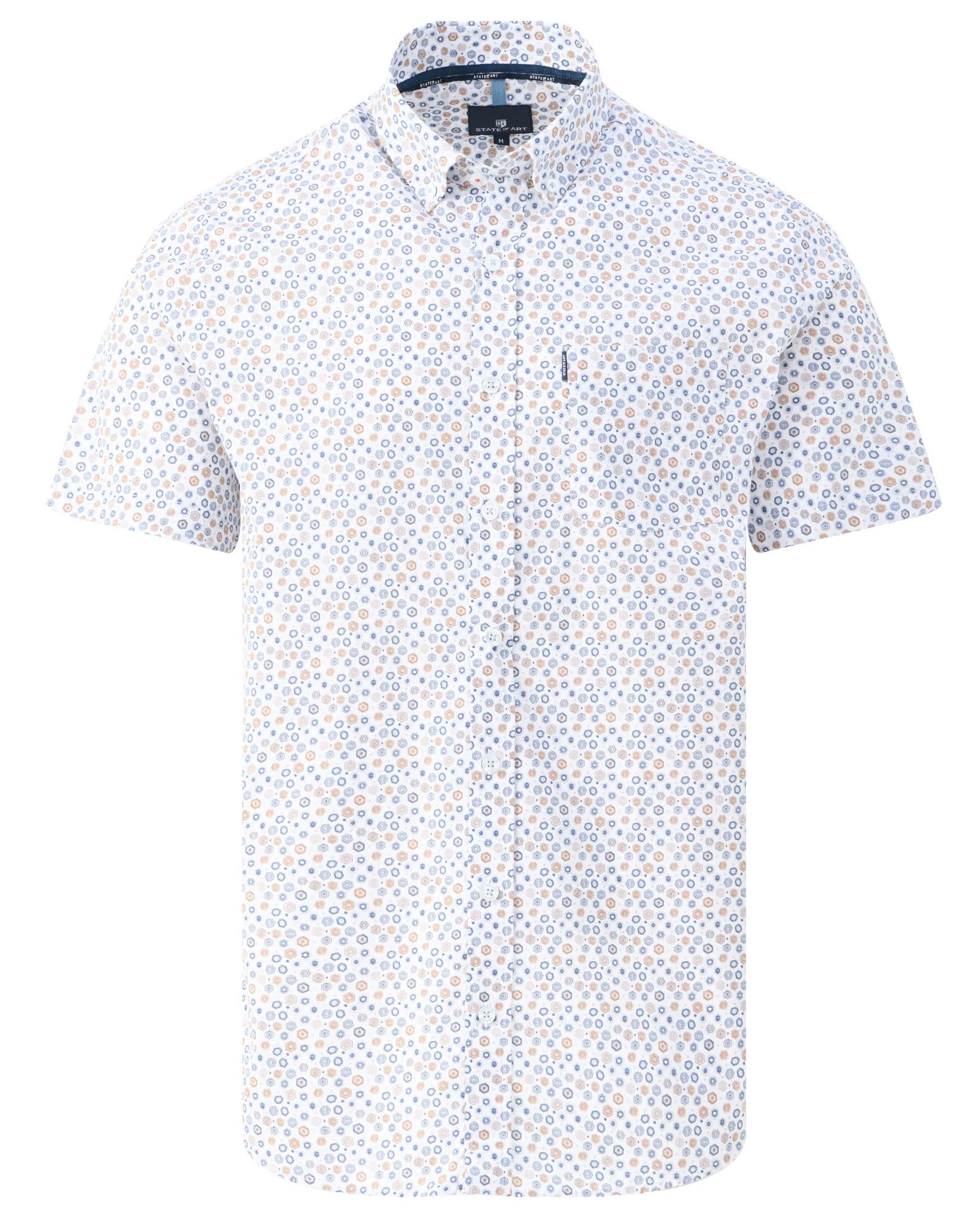 State of Art Casual Overhemd KM Blauw 109070-001-L