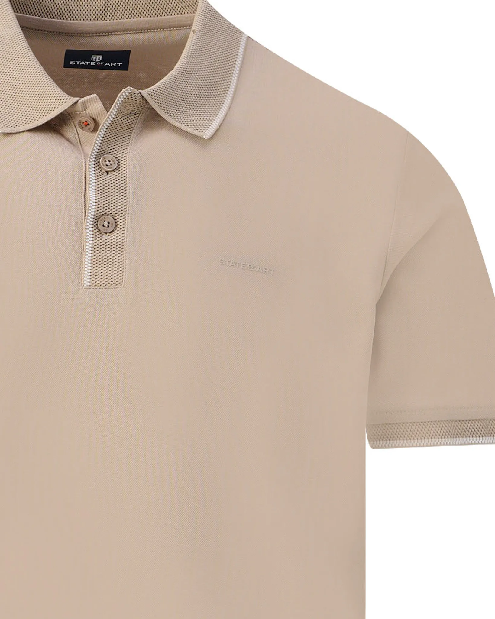 State of Art Polo Korte mouw Beige 109084-001-4XL