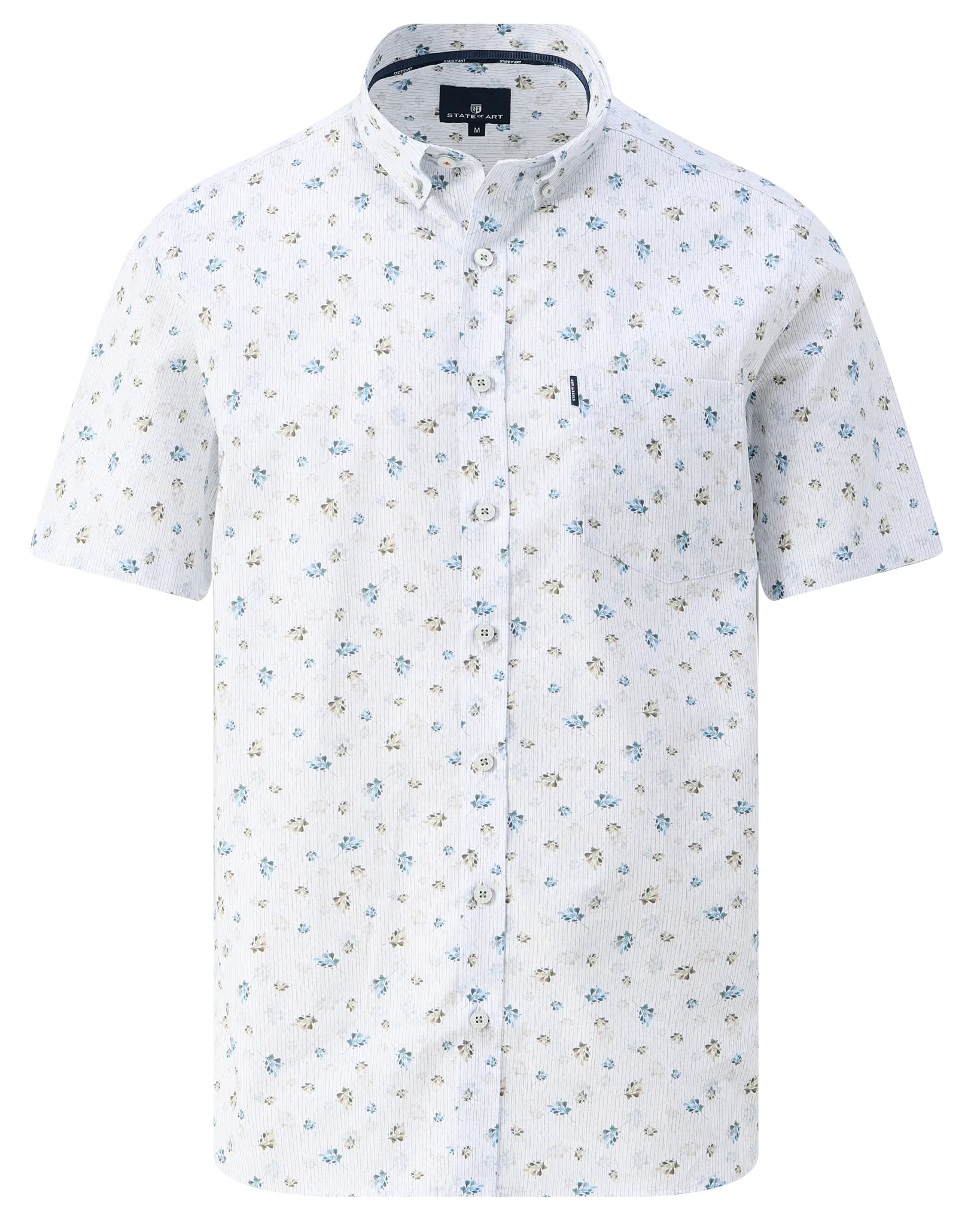 State of Art Casual Overhemd KM Licht blauw 109092-001-L