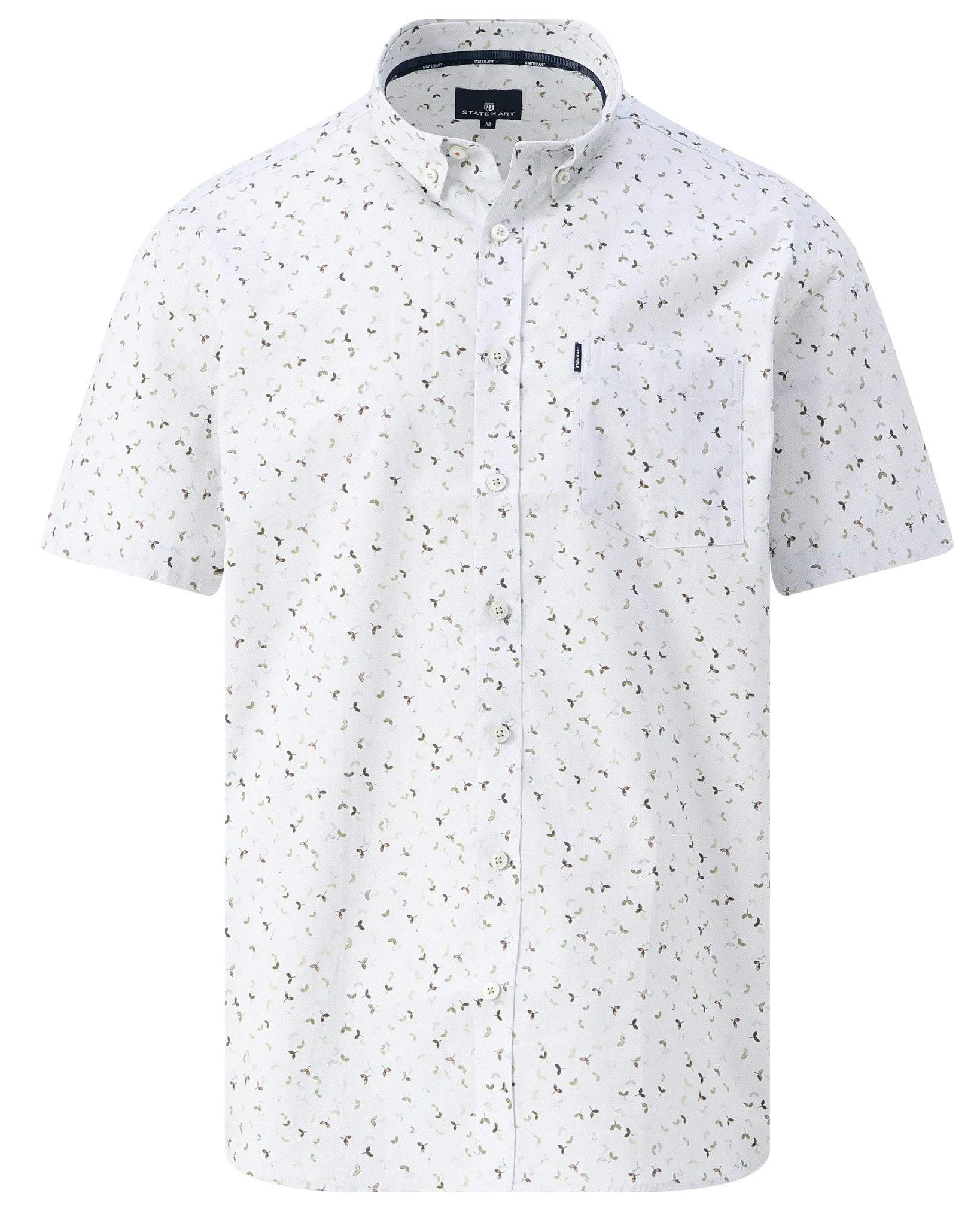 State of Art Casual Overhemd KM Licht groen 109093-001-4XL