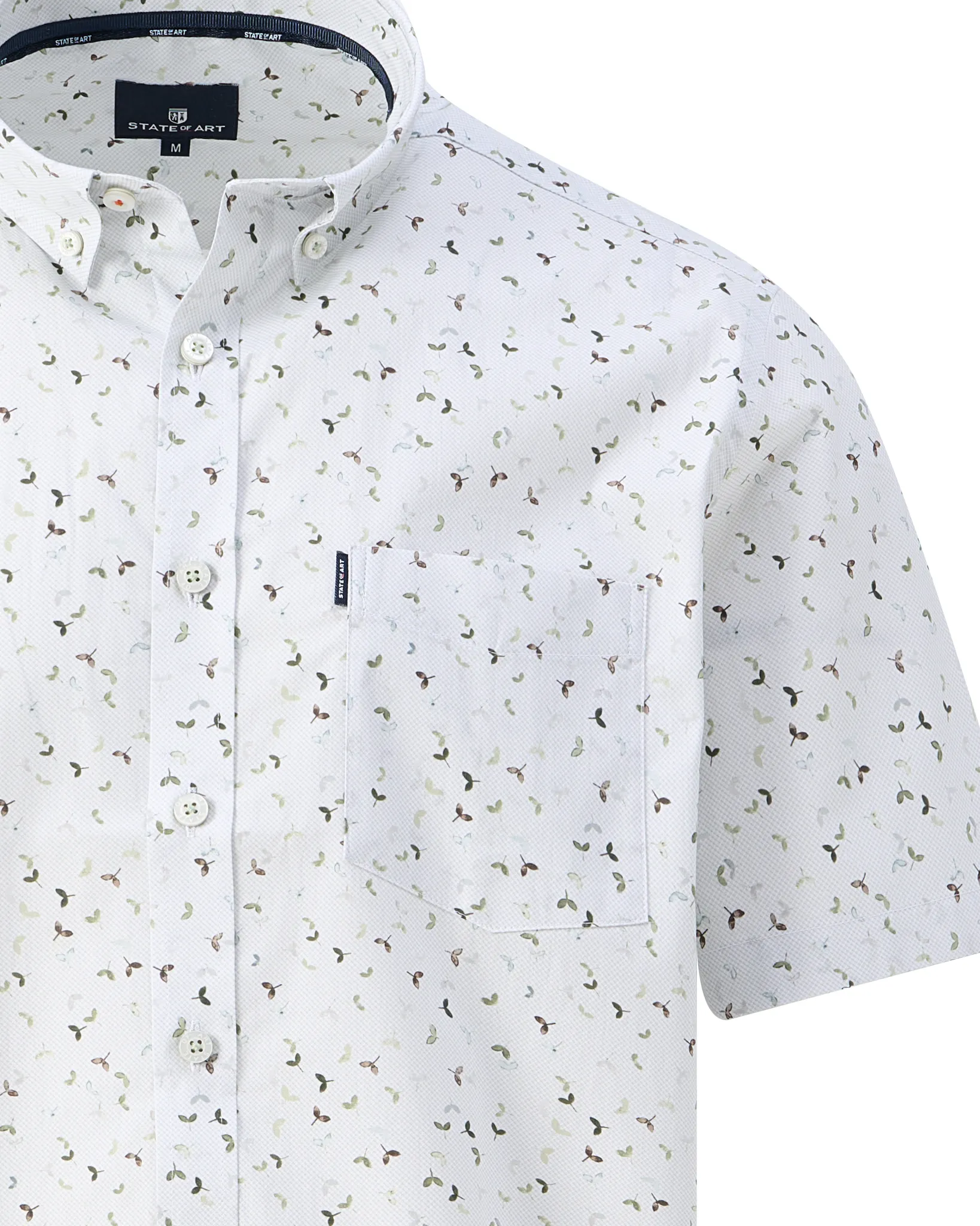 State of Art Casual Overhemd KM Licht groen 109093-001-4XL