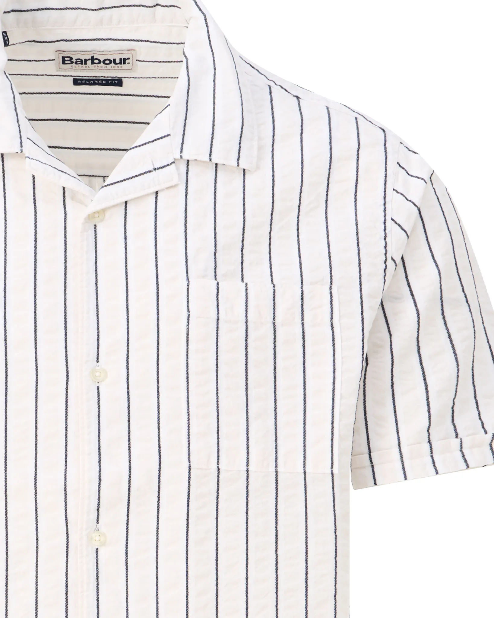 Barbour Casual Overhemd KM Wit 109219-001-L