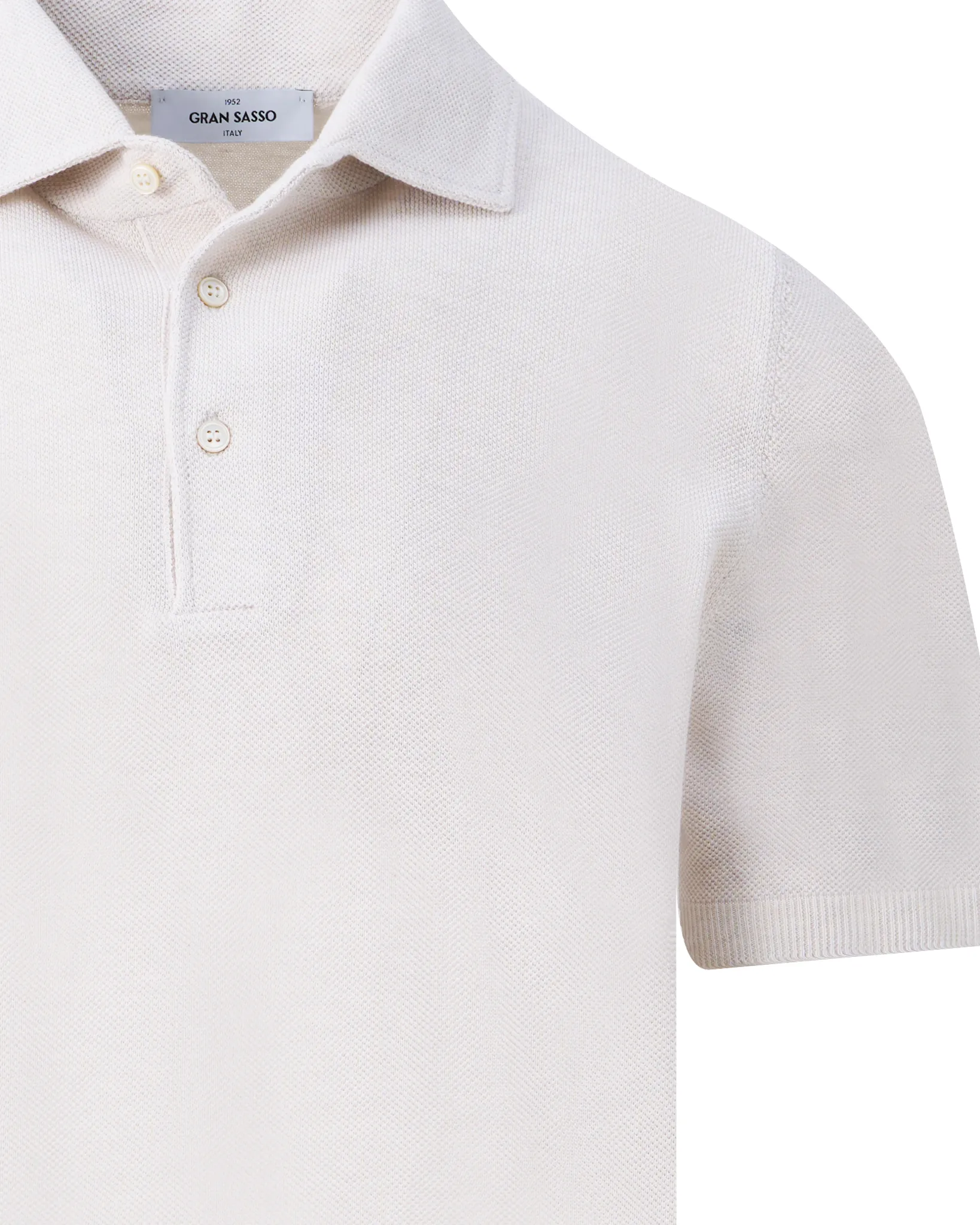 Gran Sasso Polo Korte mouw Ecru 109256-001-48