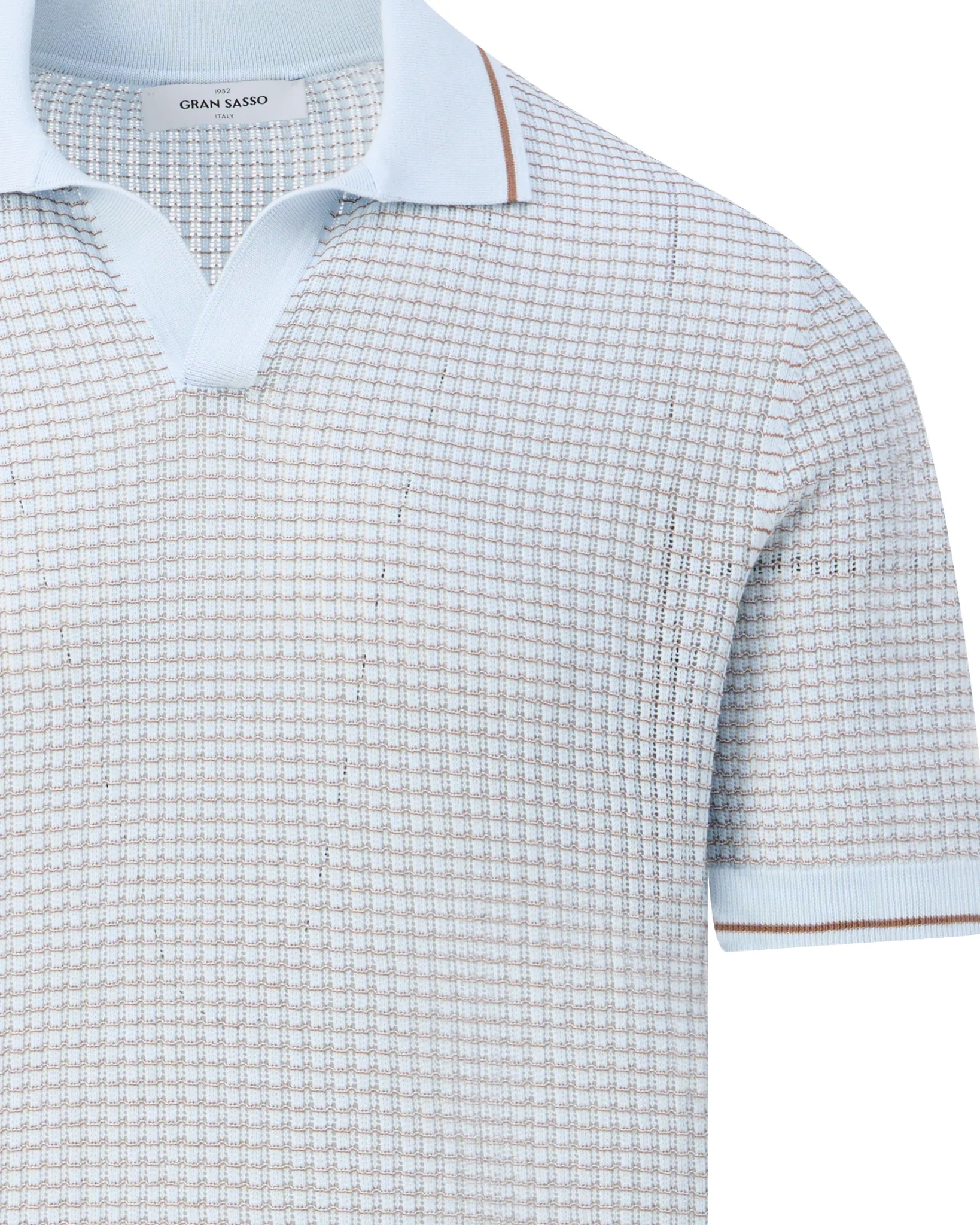 Gran Sasso Polo Licht blauw 109262-001-48