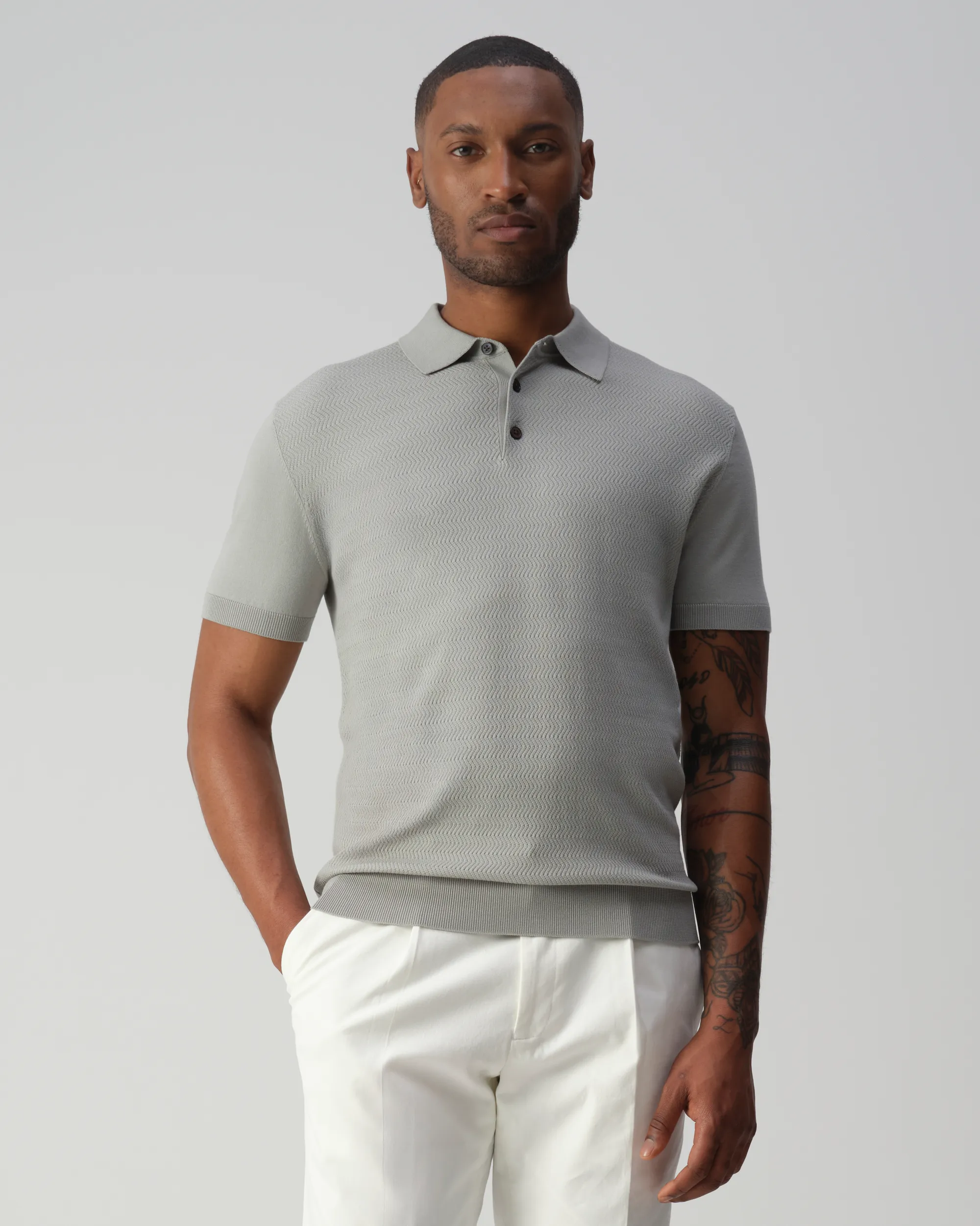 Vesper Luton Polo Sage grey green 109270-003-L