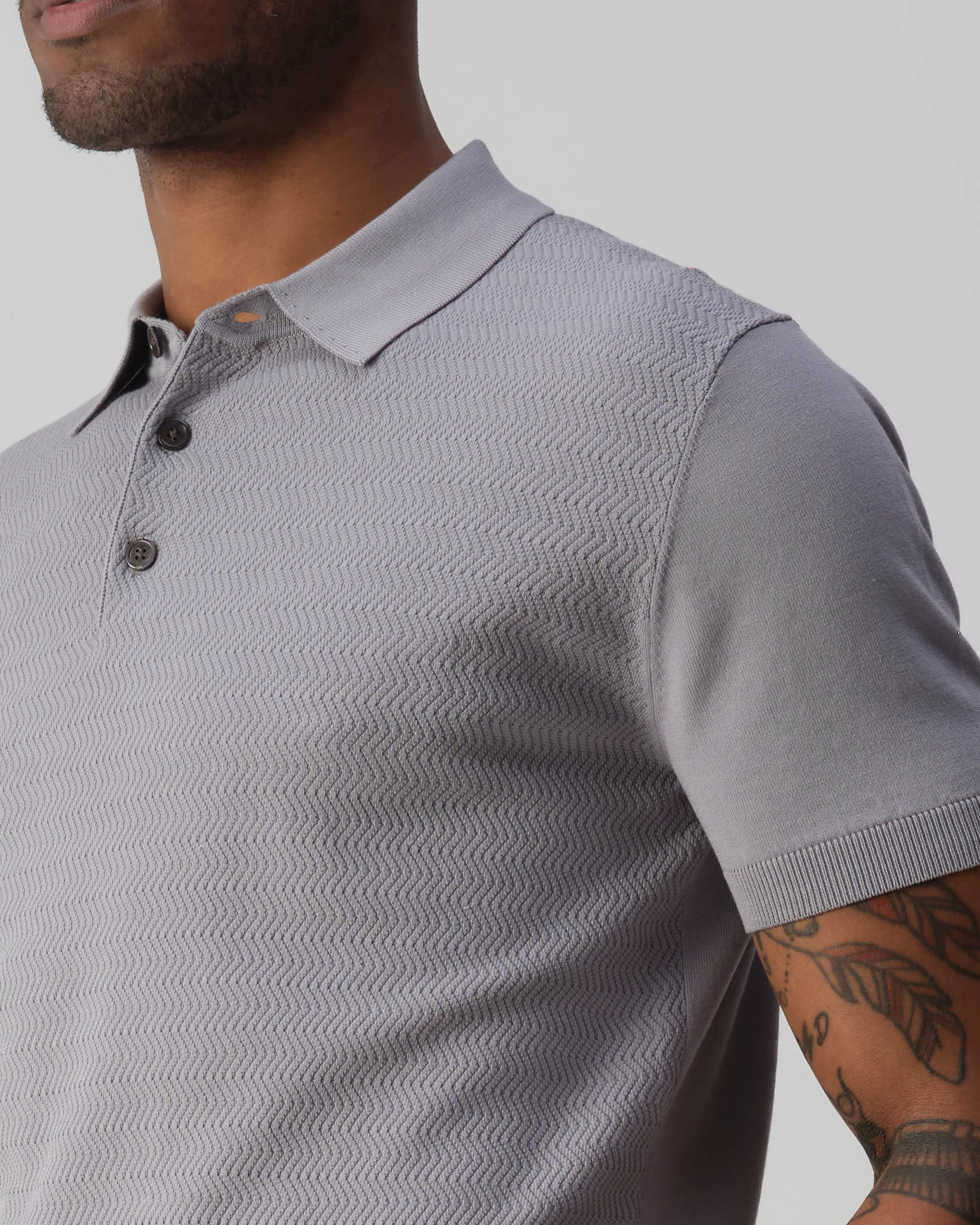Vesper Luton Polo Grey Blue 109270-004-L