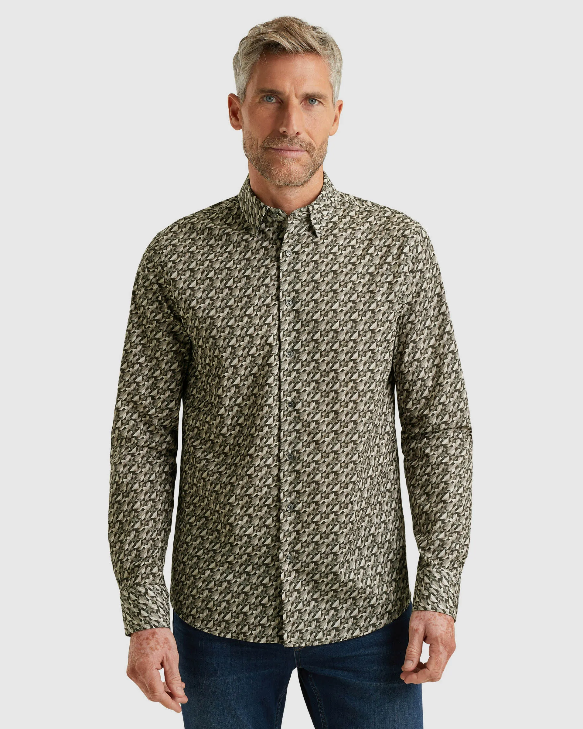 Vanguard Casual Overhemd LM Antraciet 109312-001-M