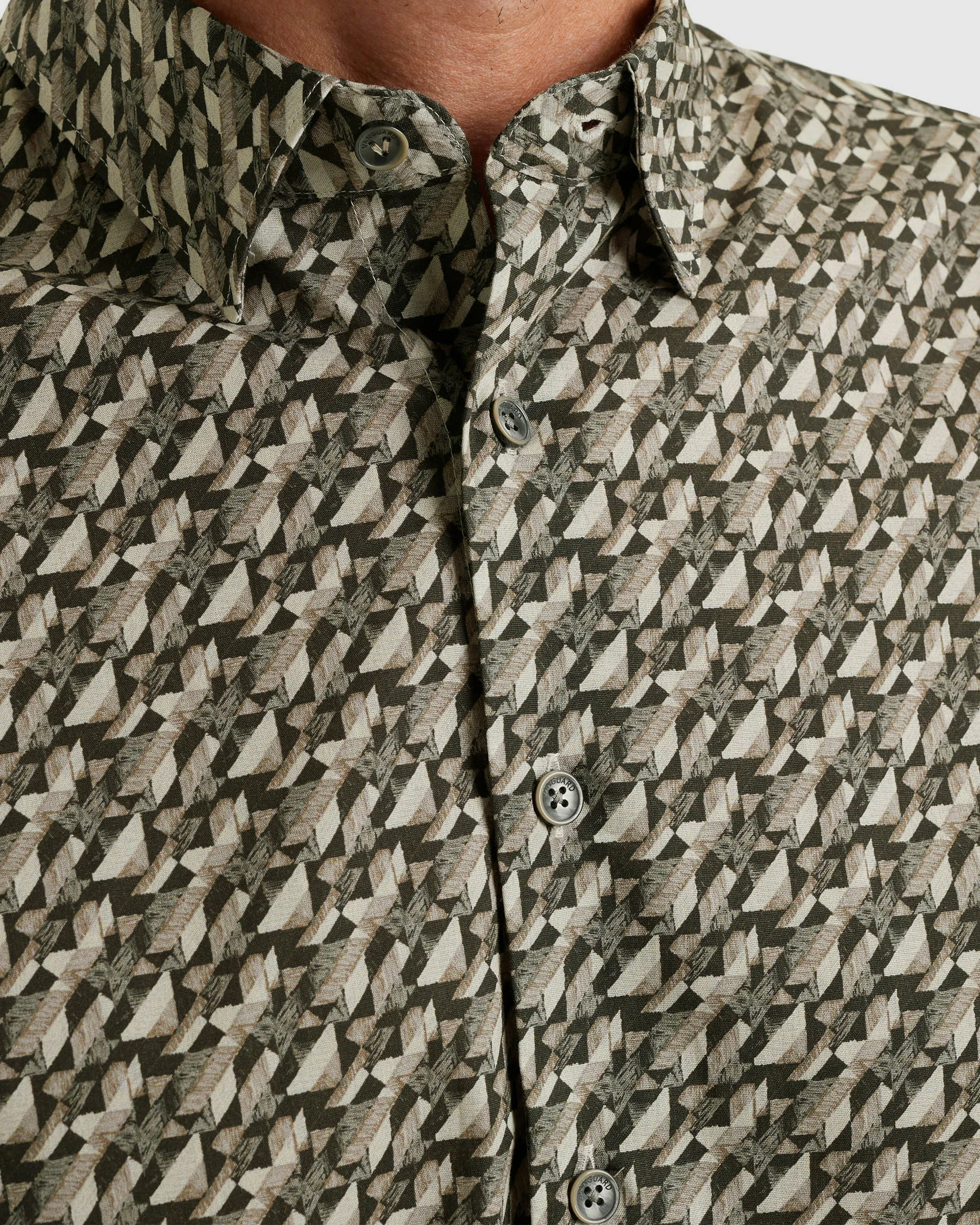 Vanguard Casual Overhemd LM Antraciet 109312-001-M