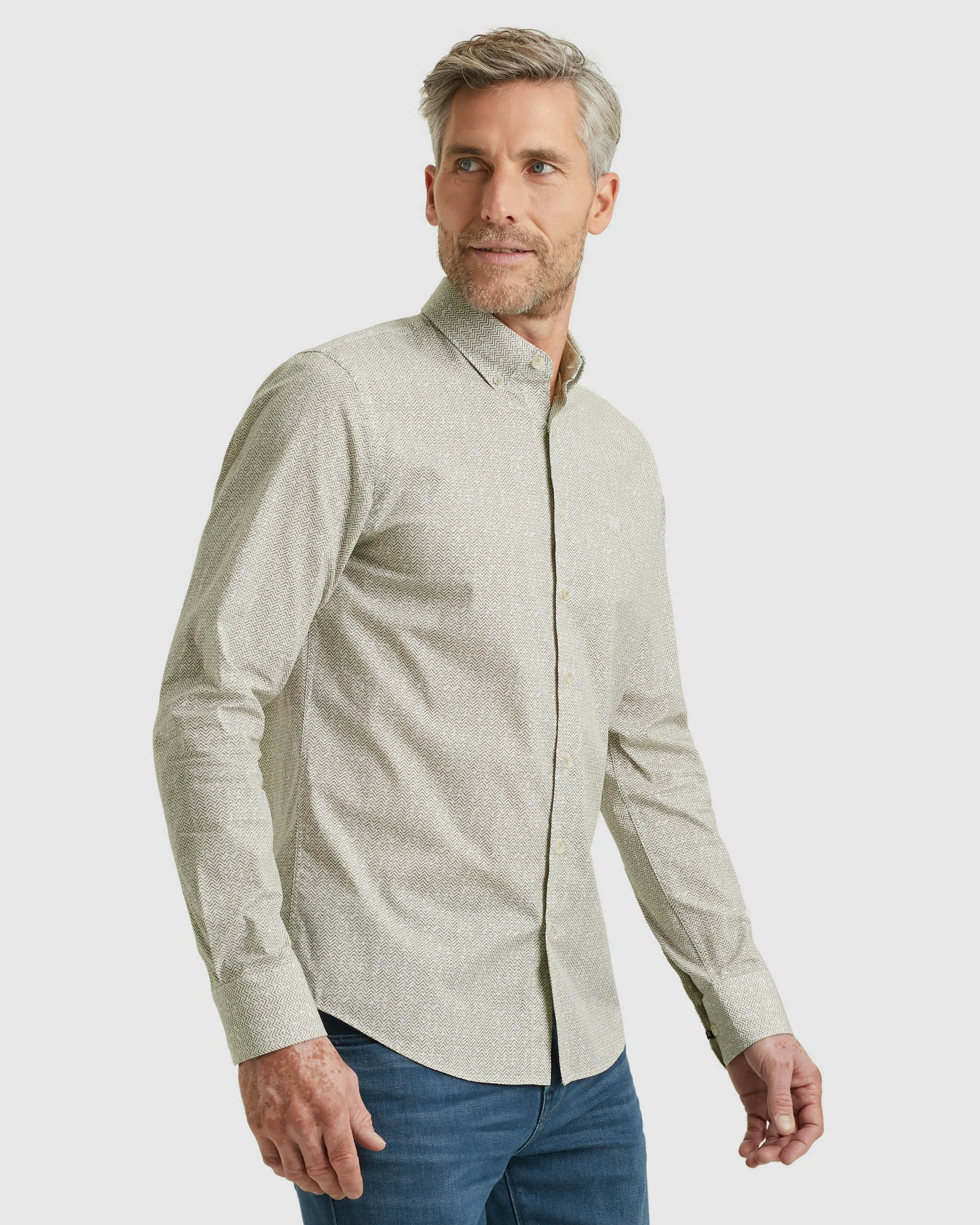 Vanguard Casual Overhemd LM Ecru 109313-001-M