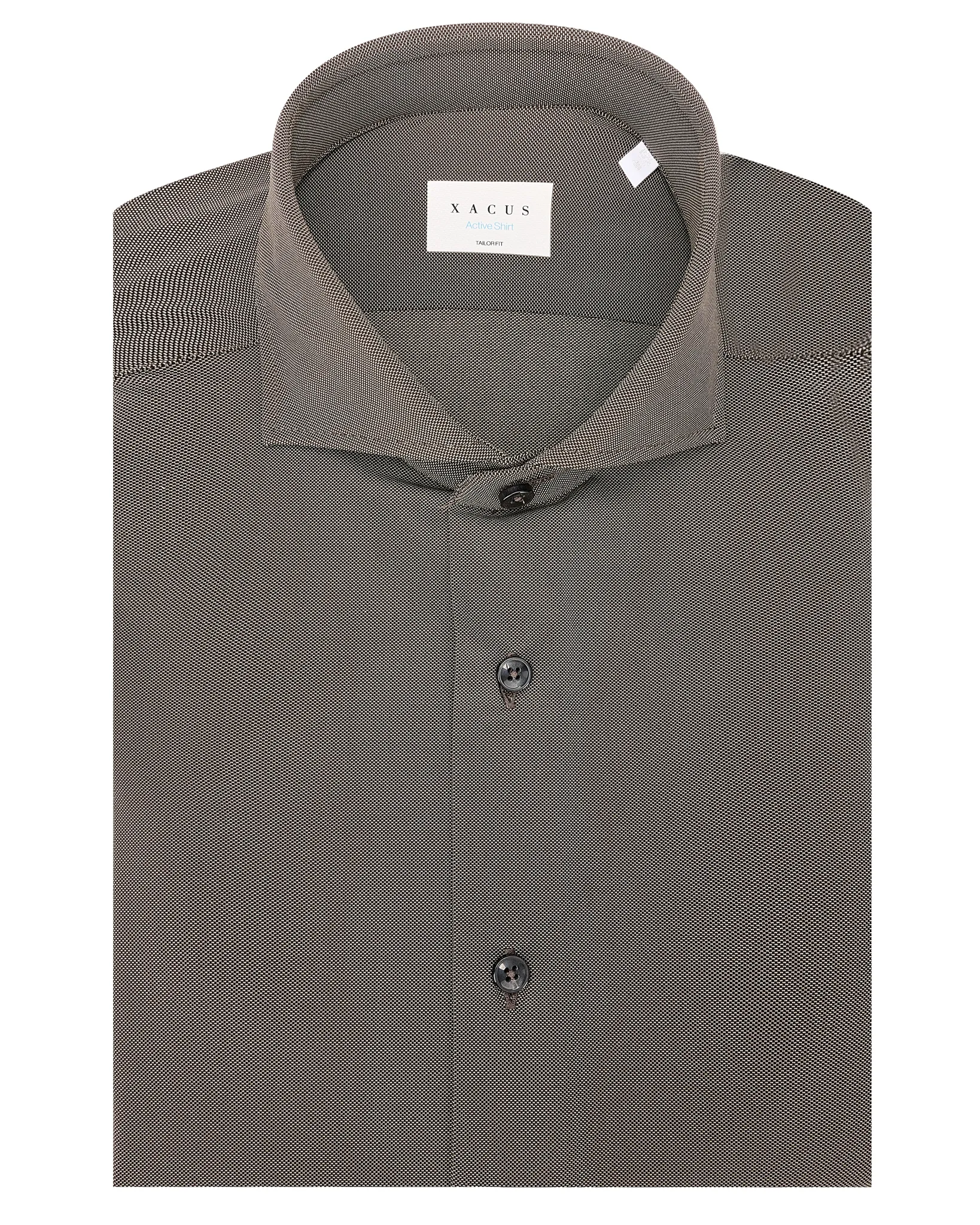 Xacus Overhemd LM Bruin 109318-001-38