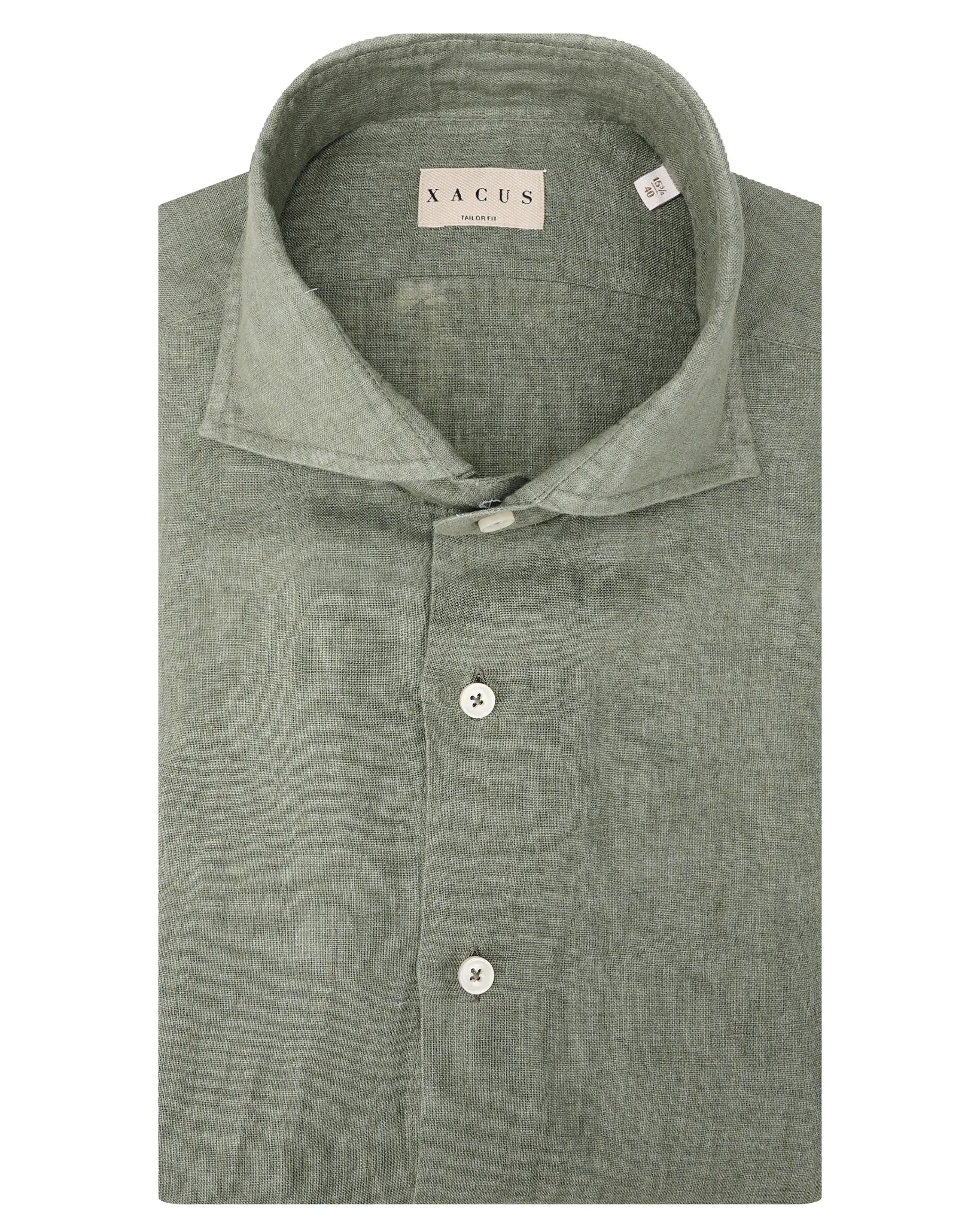 Xacus Linnen Dress Shirt Groen 109334-001-38