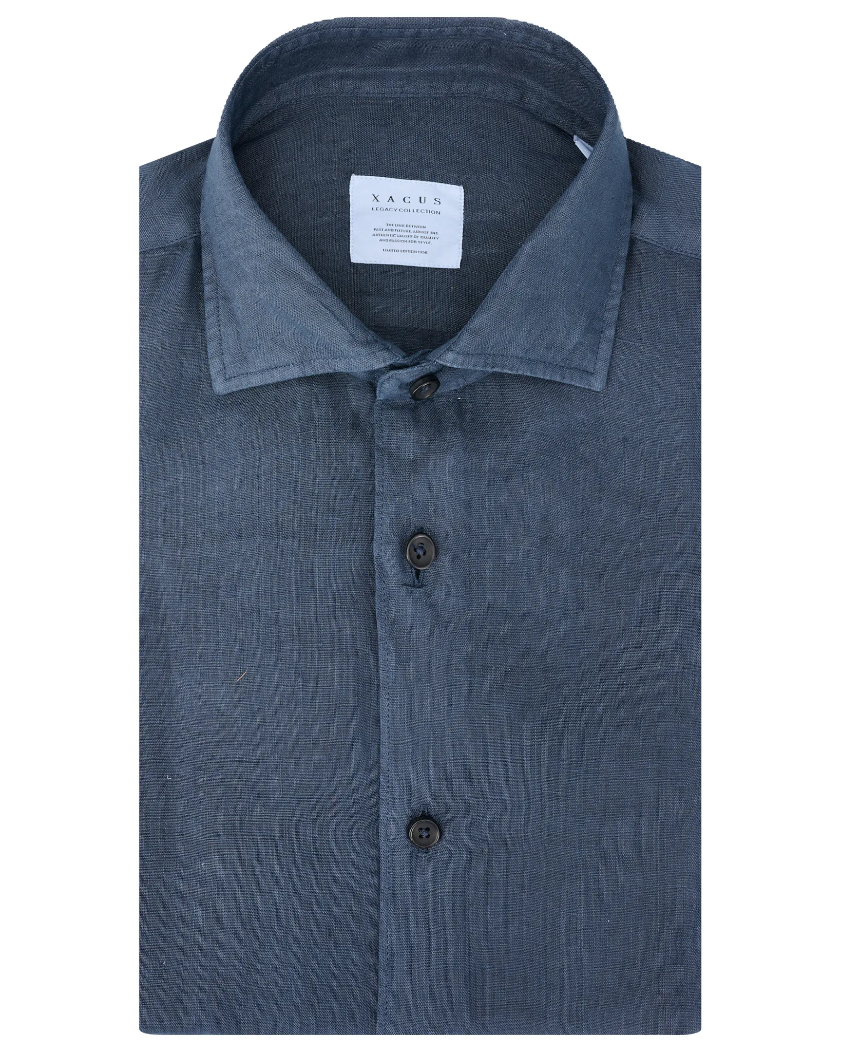 Xacus Casual Overhemd LM Donker grijs 109337-001-38