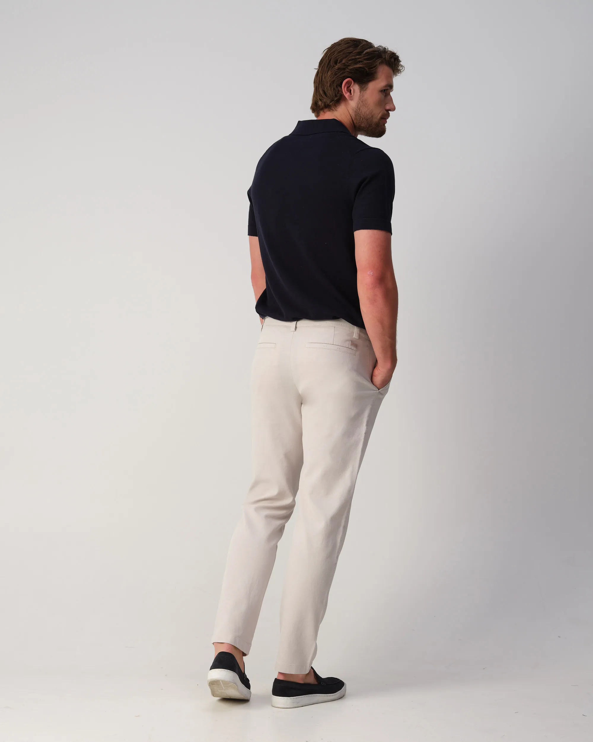 Boss Casual Pleated Chino Grijs 109486-001-31/34