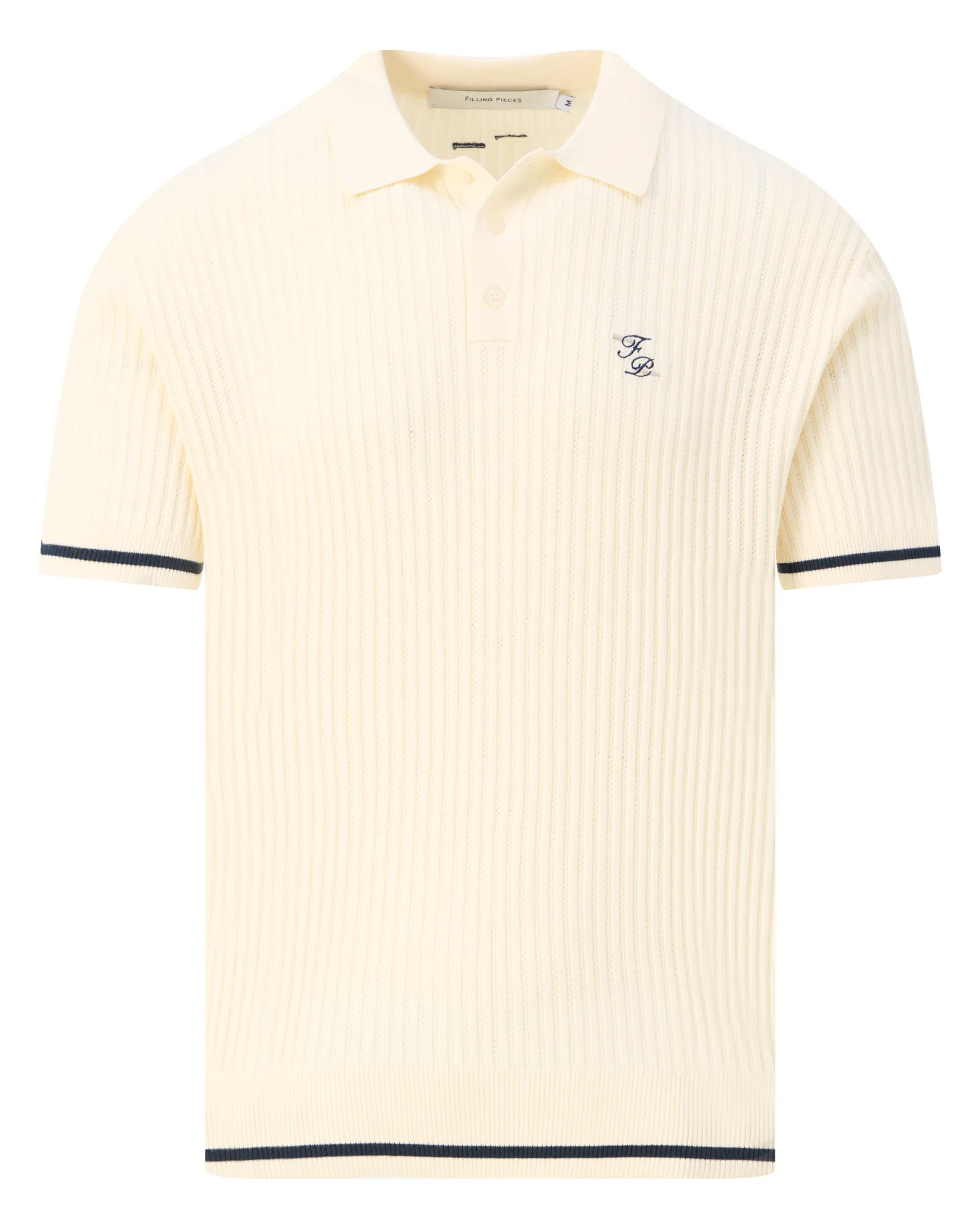 Filling Pieces Fine Knit Polo Off white 109556-001-L
