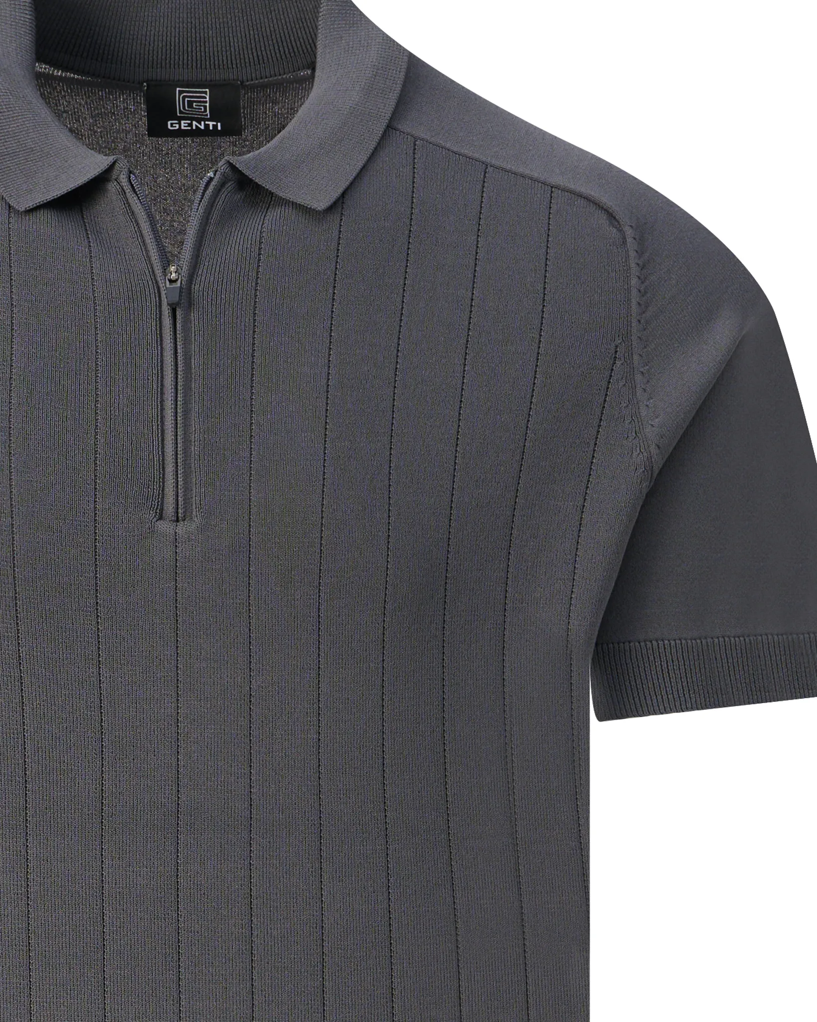 Genti Polo Donker grijs 109587-001-L