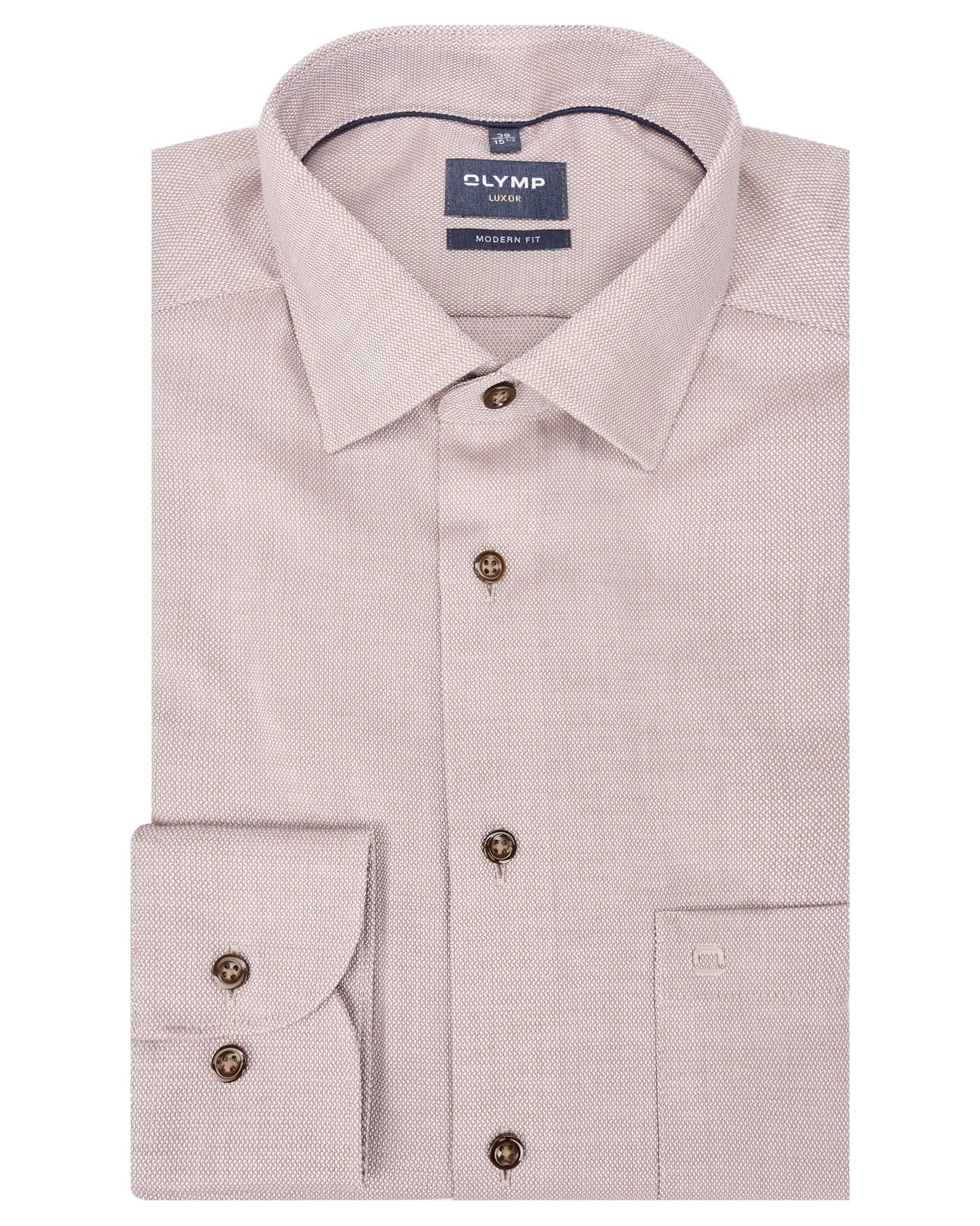 OLYMP Overhemd LM Beige 109675-001-41