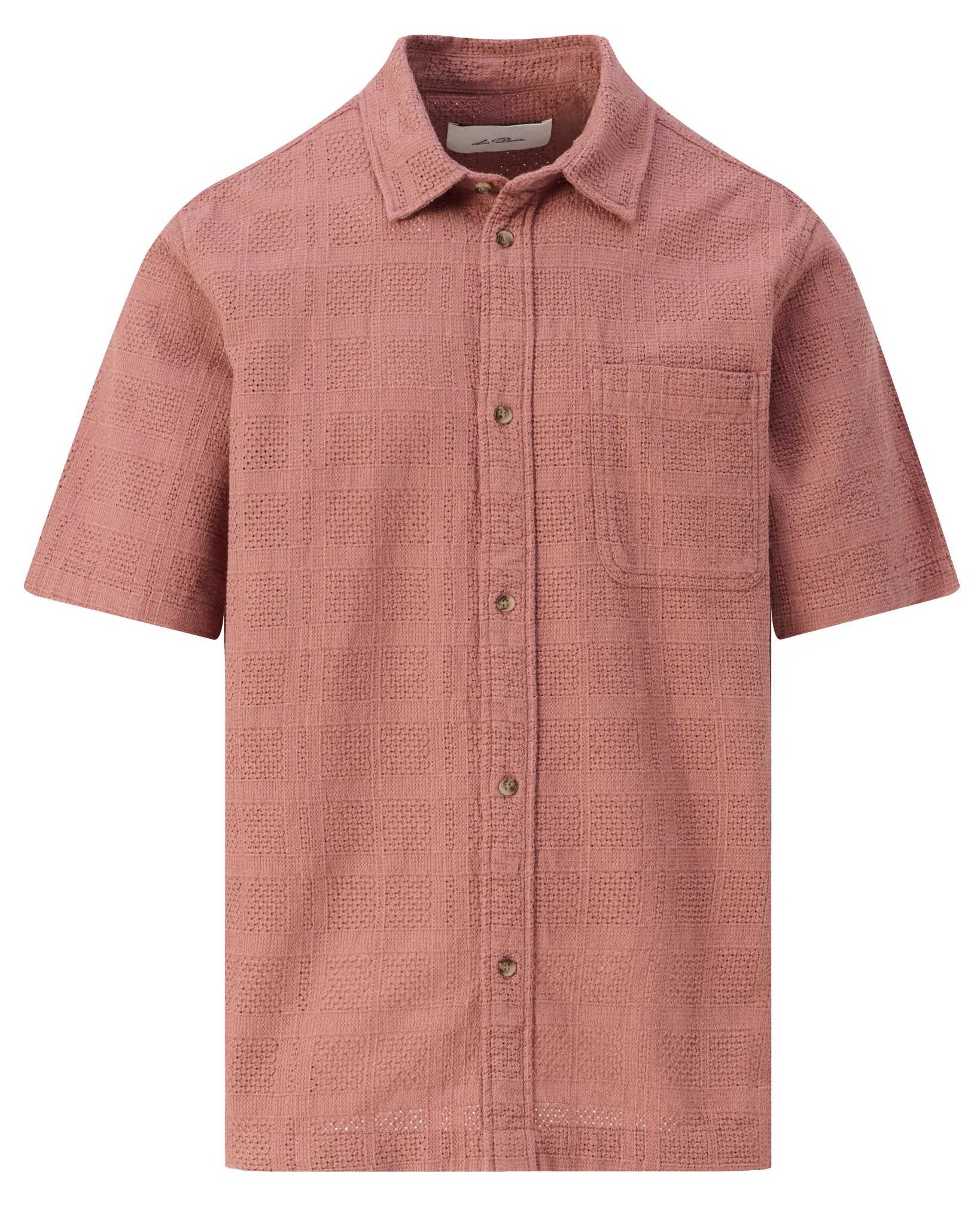 Les Deux Charlie Casual shirt Licht rood 109924-001-L