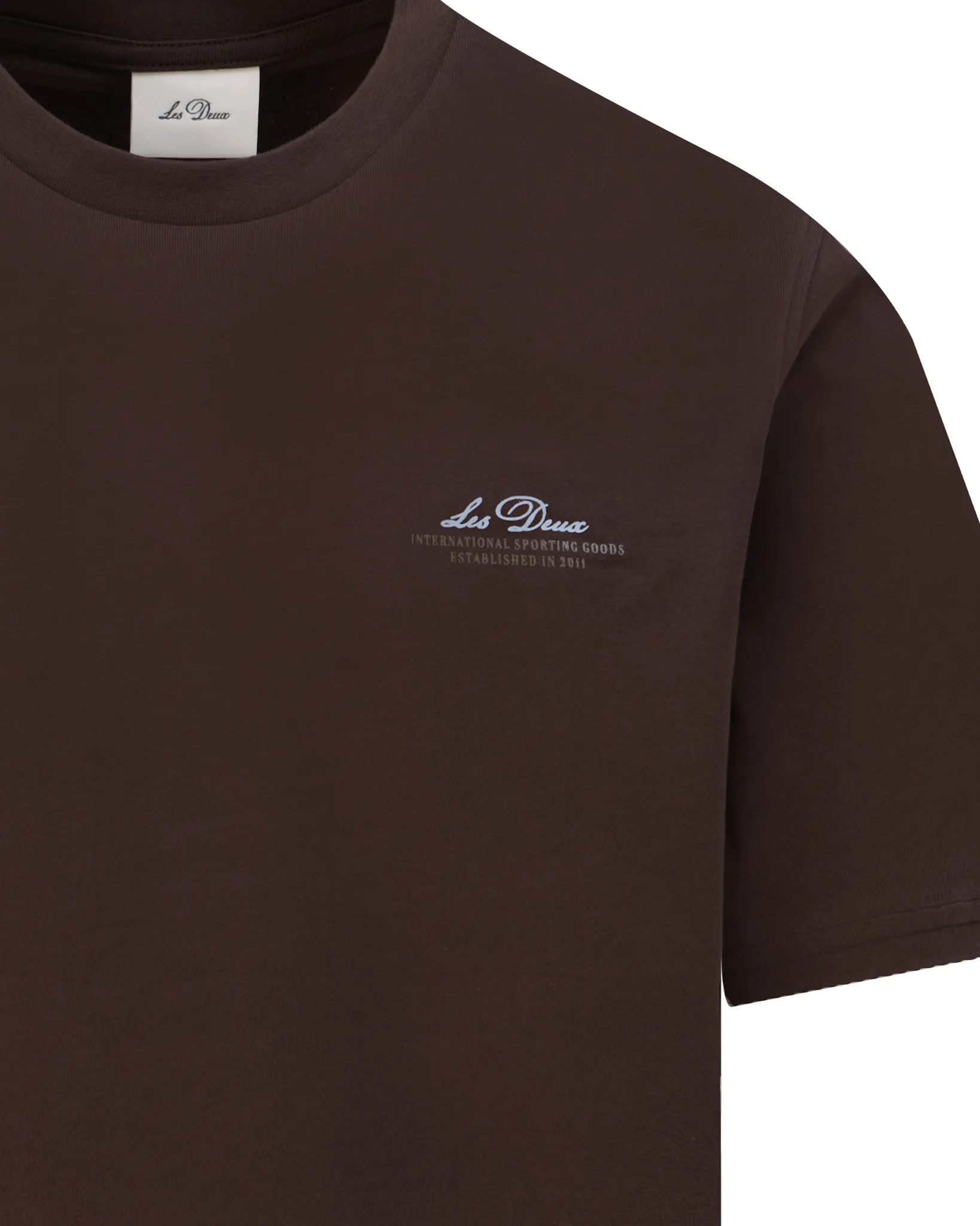 Les Deux Ben Globe T-shirt Bruin 109934-001-L