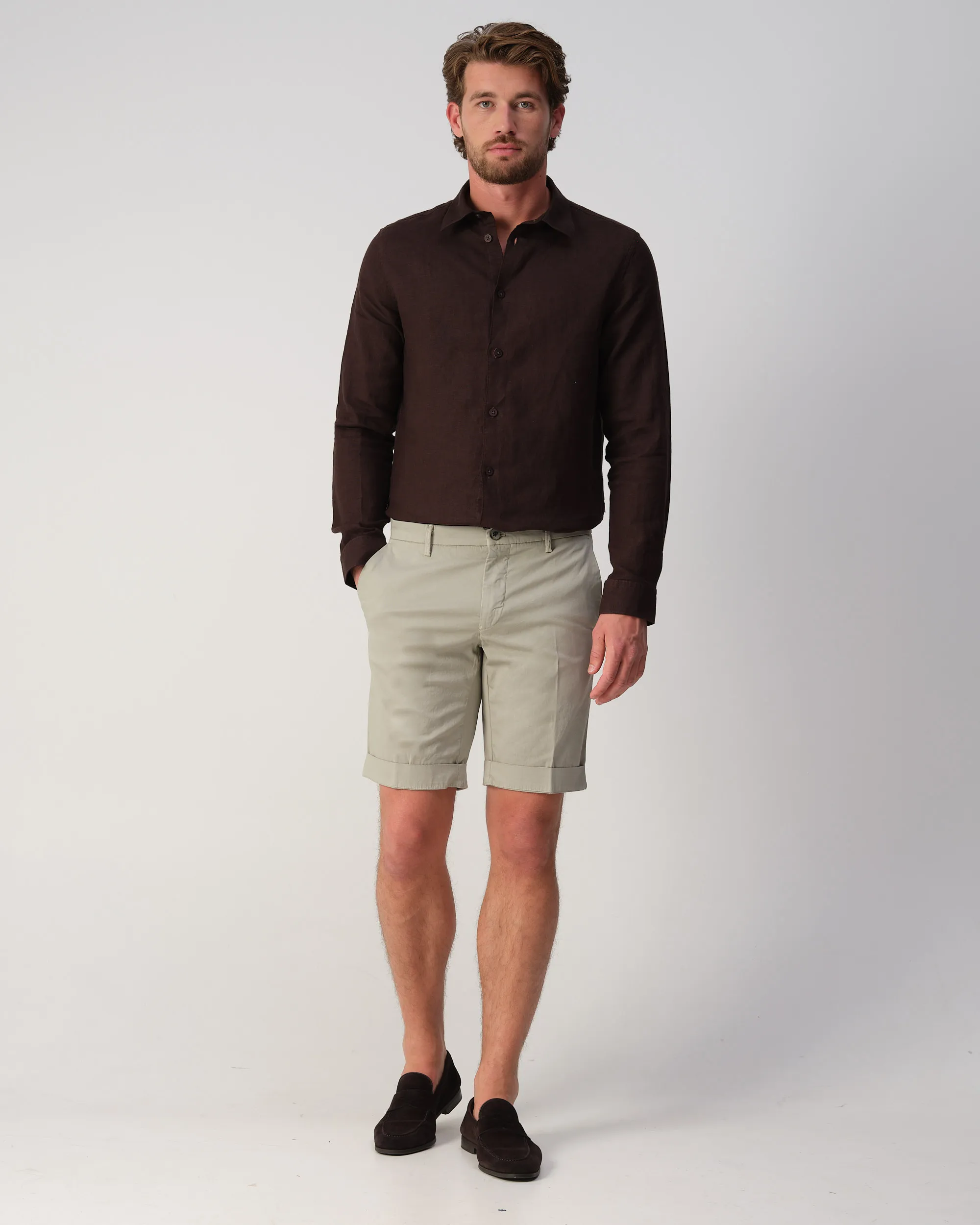 Mason's Torino Short Licht grijs 109998-001-46