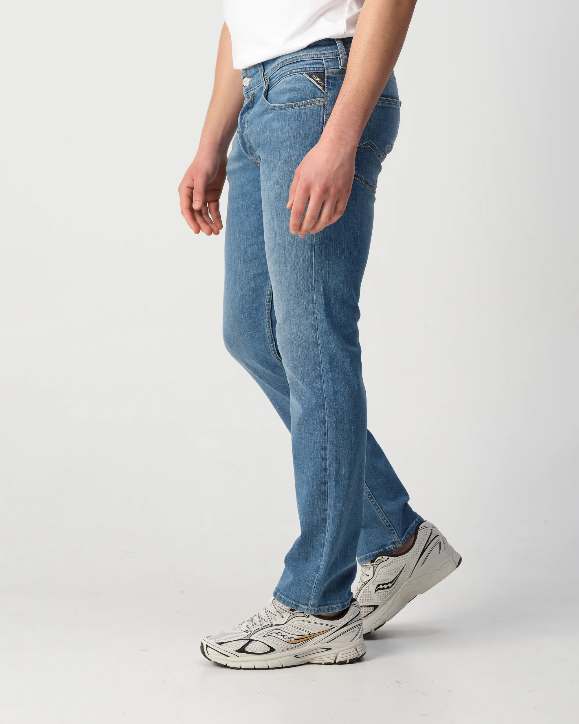 Replay Grover Powerstretch Jeans Blauw 110020-001-29/32