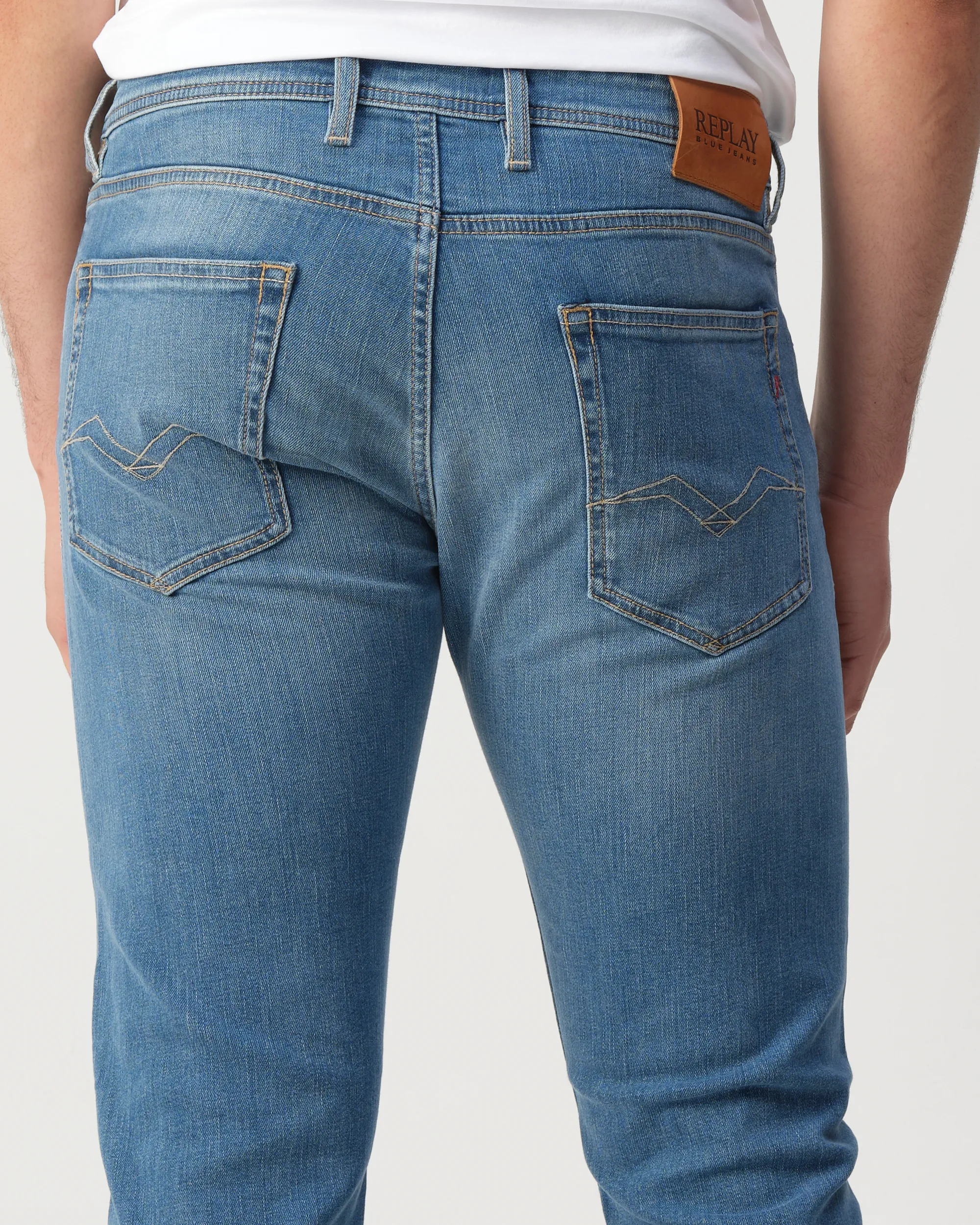 Replay Grover Powerstretch Jeans Blauw 110020-001-29/32