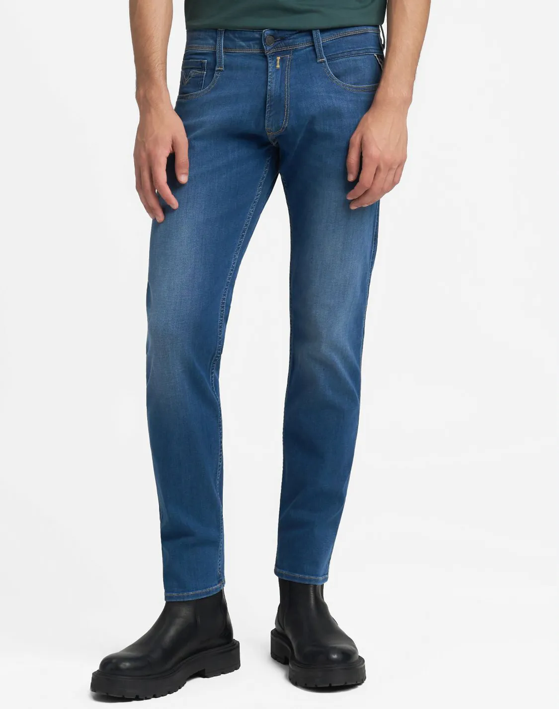 Replay Anbass Powerstretch Jeans Blauw 110021-001-32/32