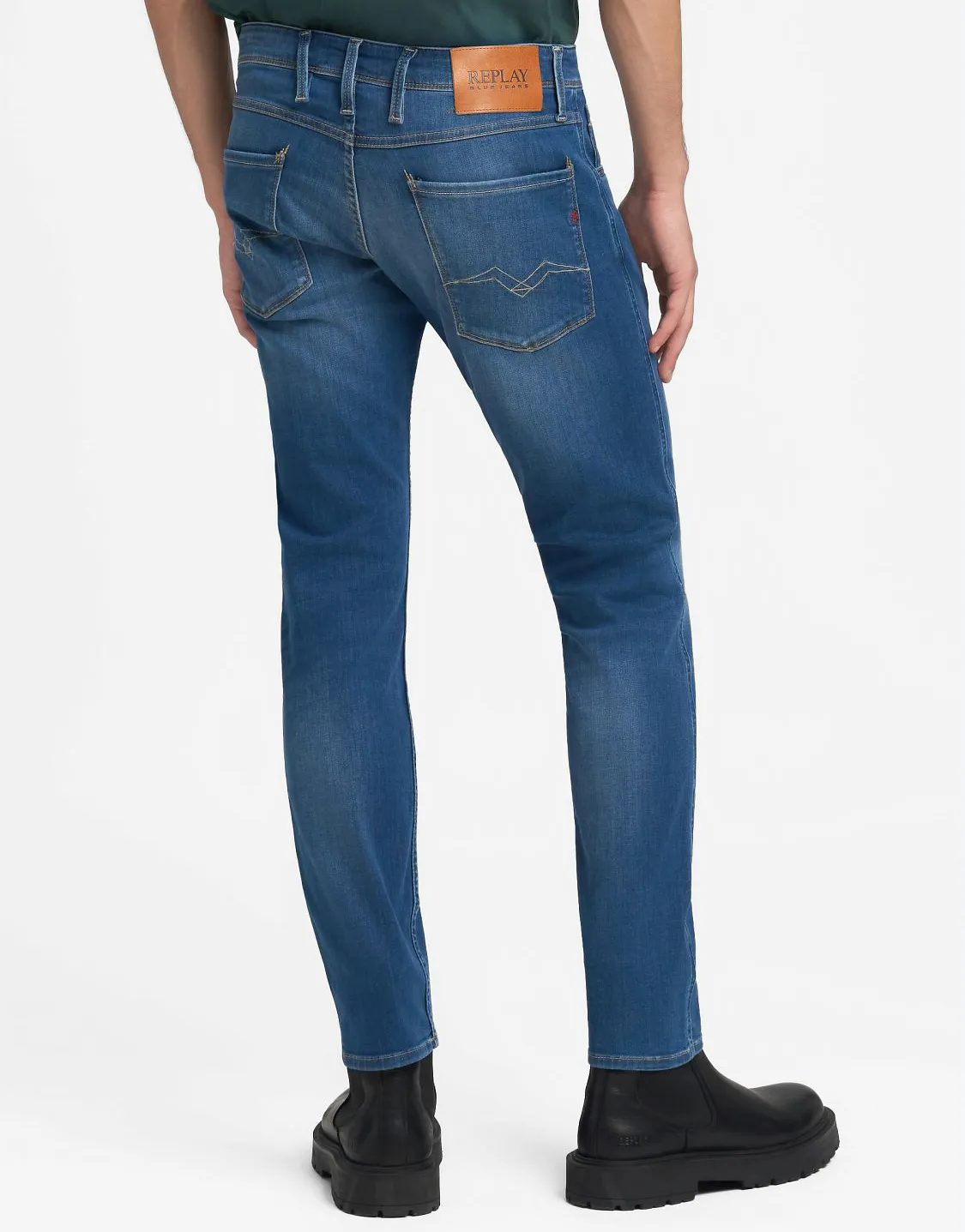 Replay Anbass Powerstretch Jeans Blauw 110021-001-32/32