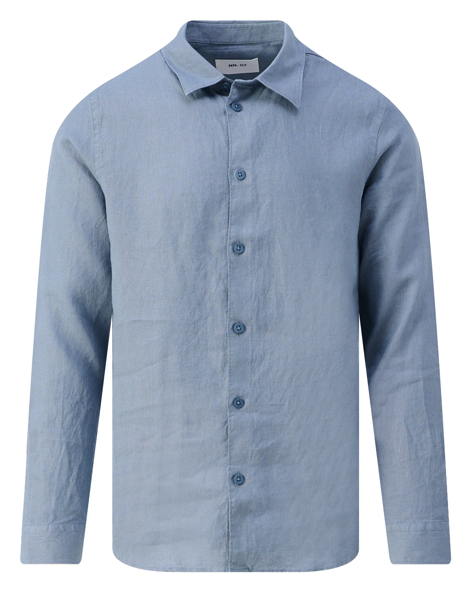 NN07 Enzo Casual Overhemd Blauw 110097-001-L