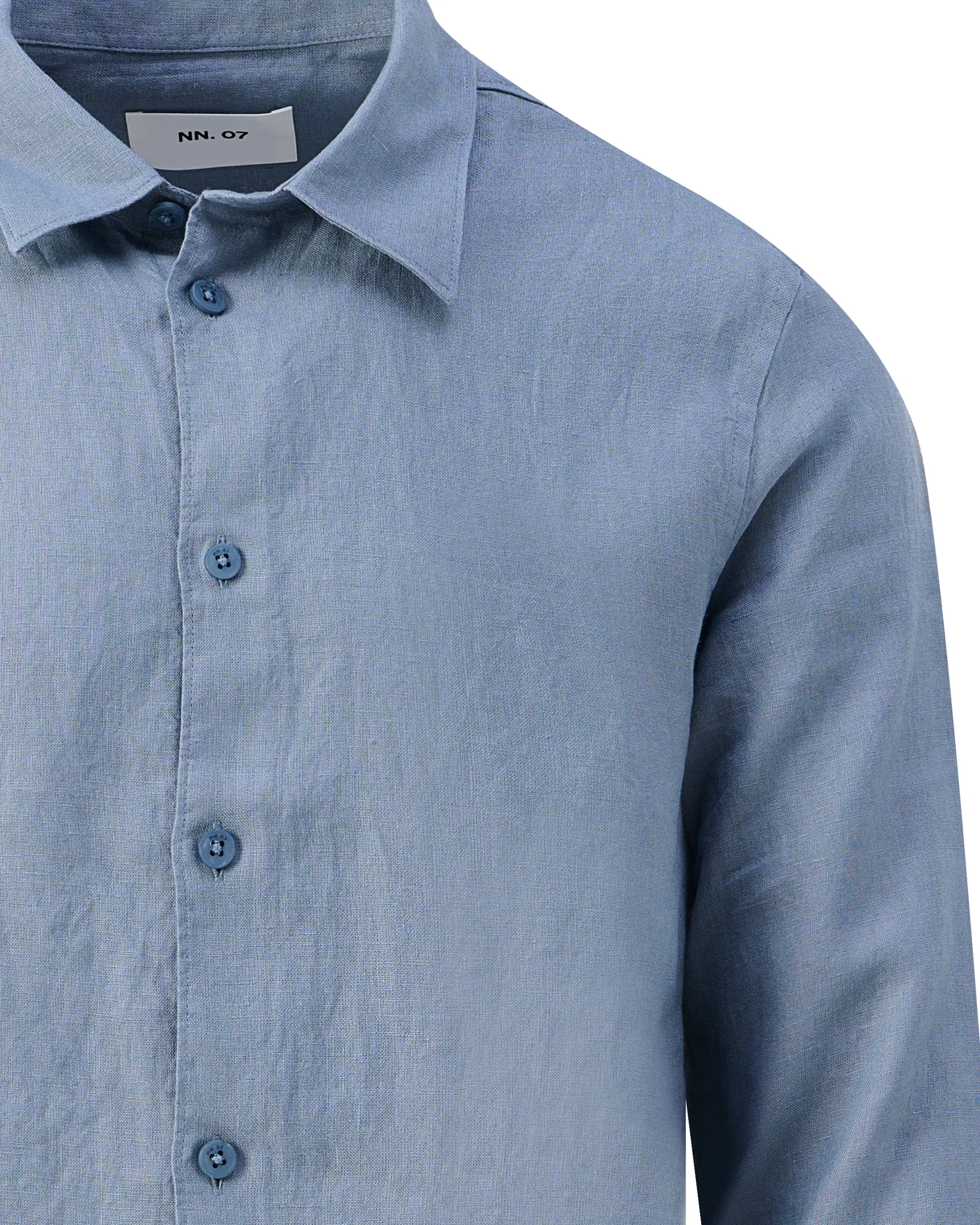 NN07 Enzo Casual Overhemd Blauw 110097-001-L