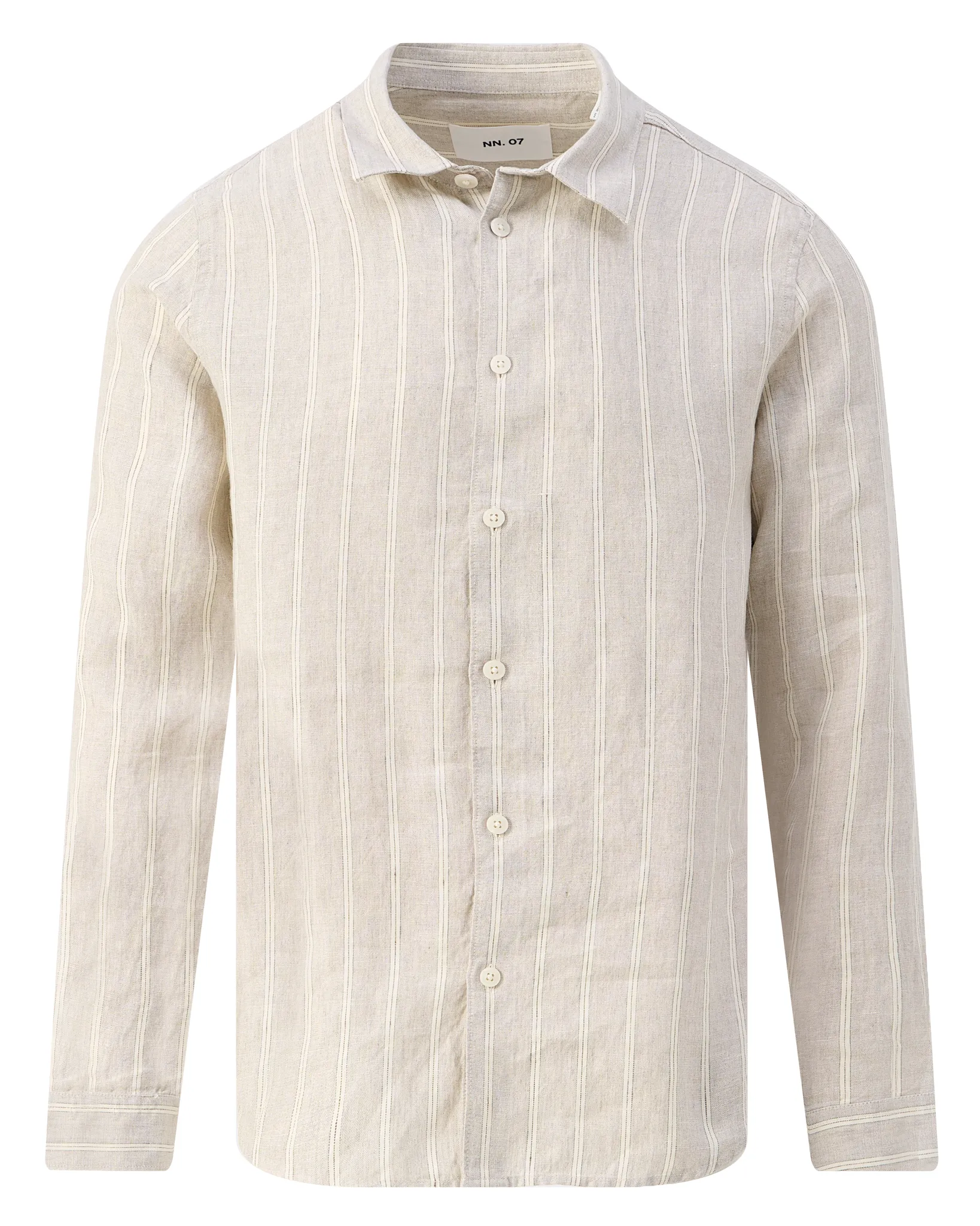 NN07 Enzo Casual Overhemd Beige streep 110104-001-L
