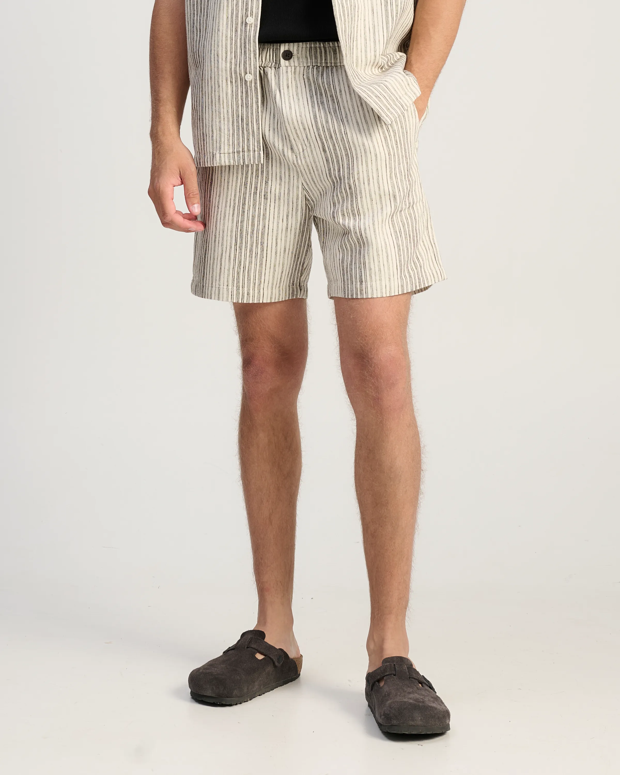 Samsoe & Samsoe Sajabari Fly Short Bruin streep 110156-001-L