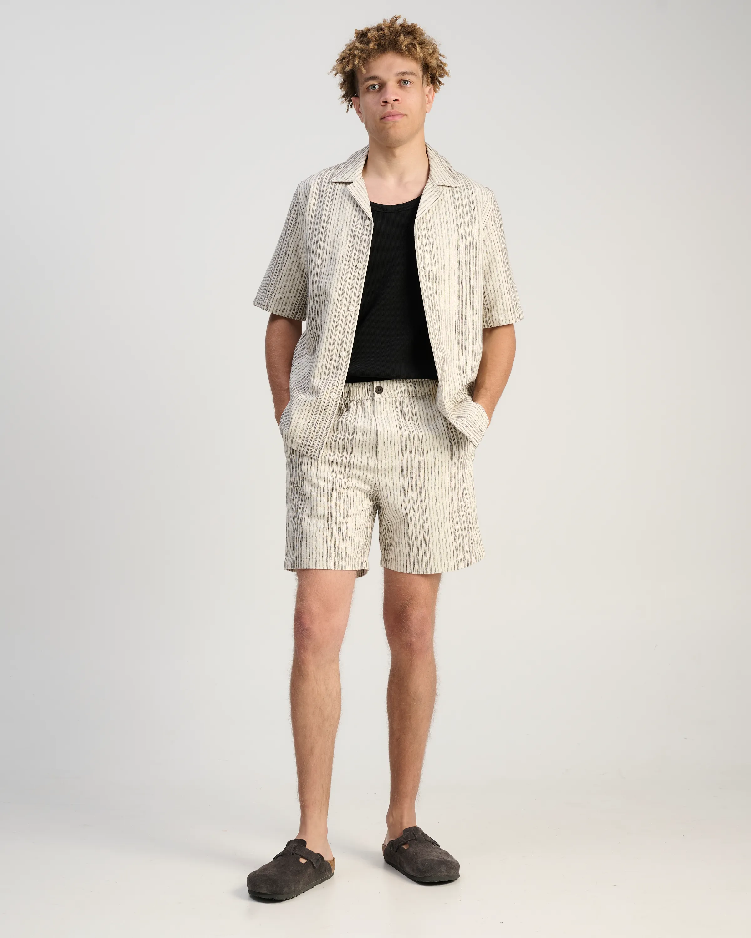Samsoe & Samsoe Sajabari Fly Short Bruin streep 110156-001-L