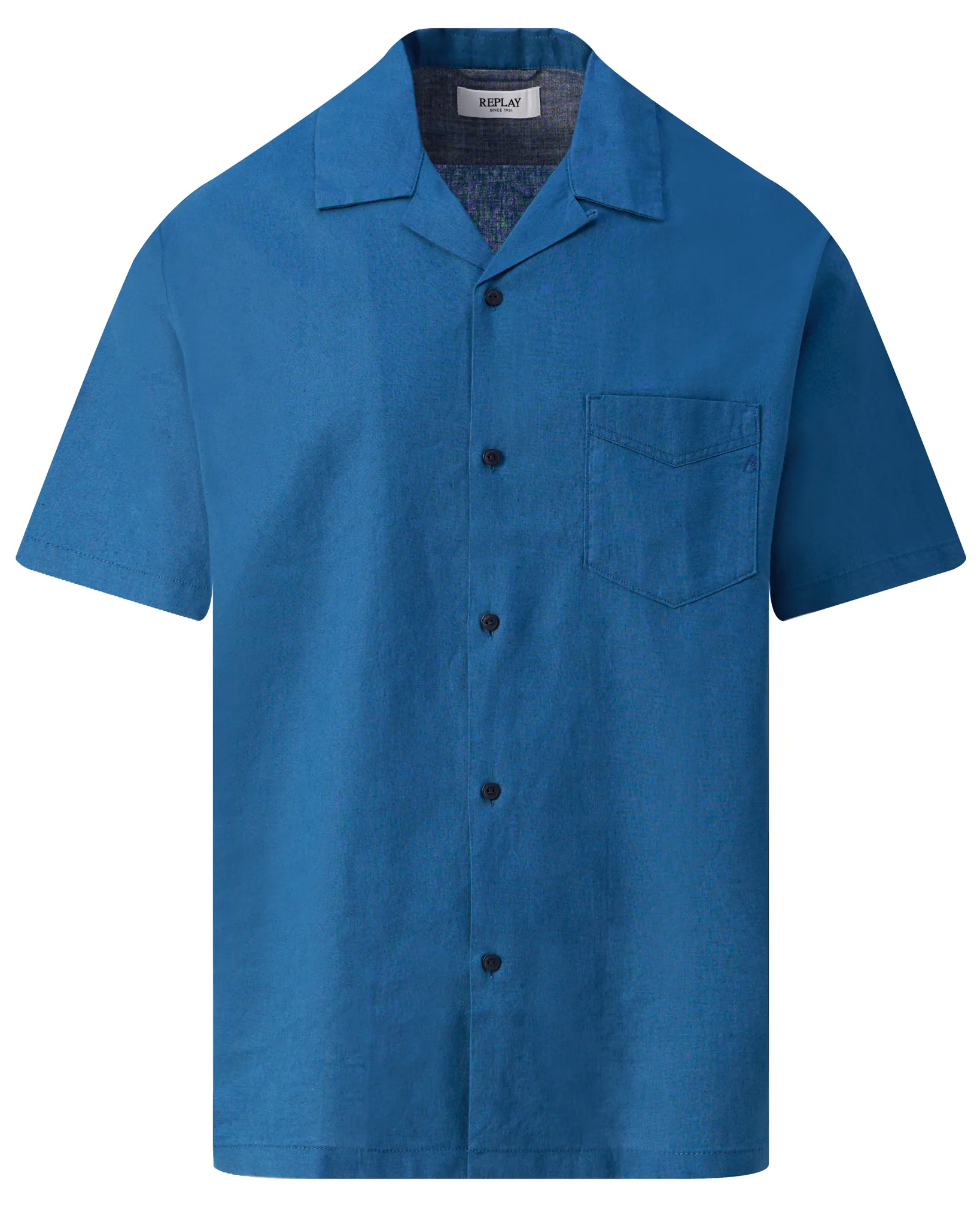 Replay Casual shirt Blauw 110209-001-L