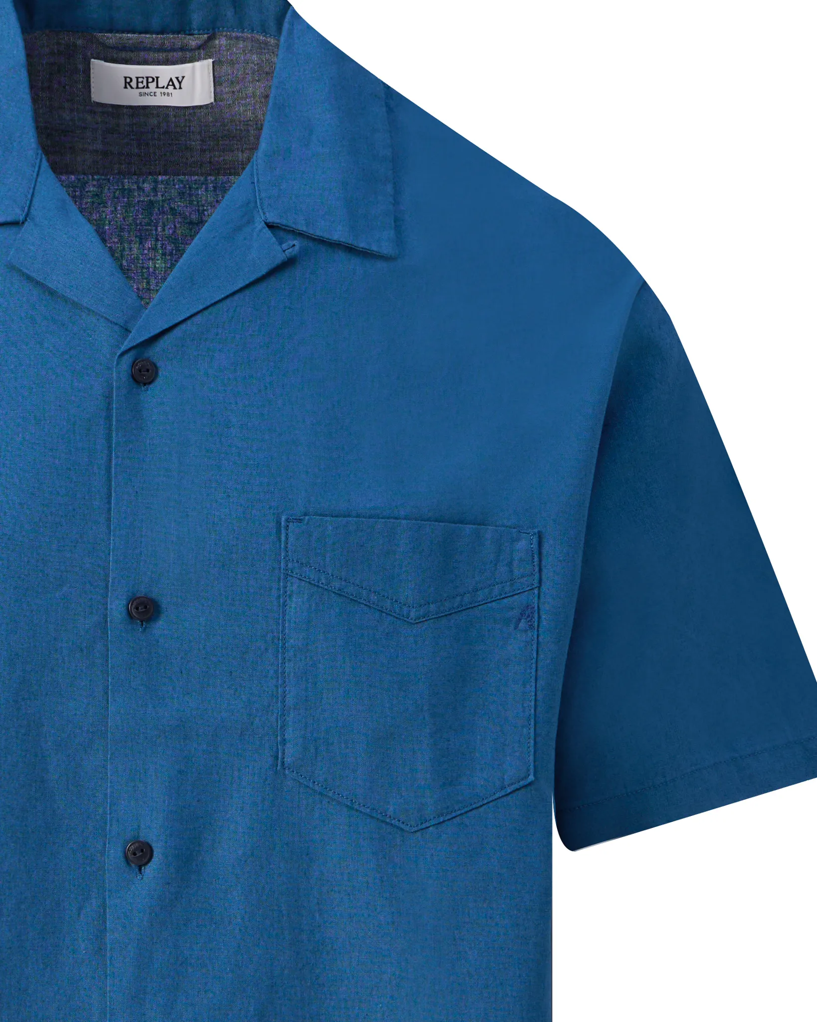 Replay Casual shirt Blauw 110209-001-L