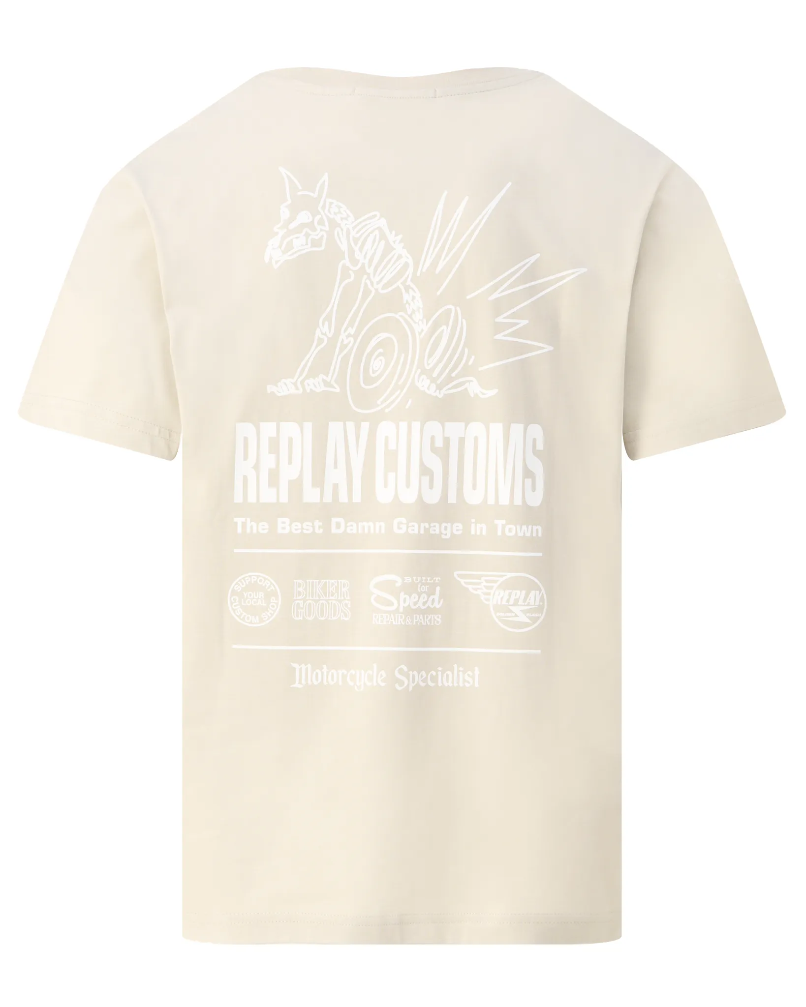 Replay T-shirt Ecru 110213-001-L