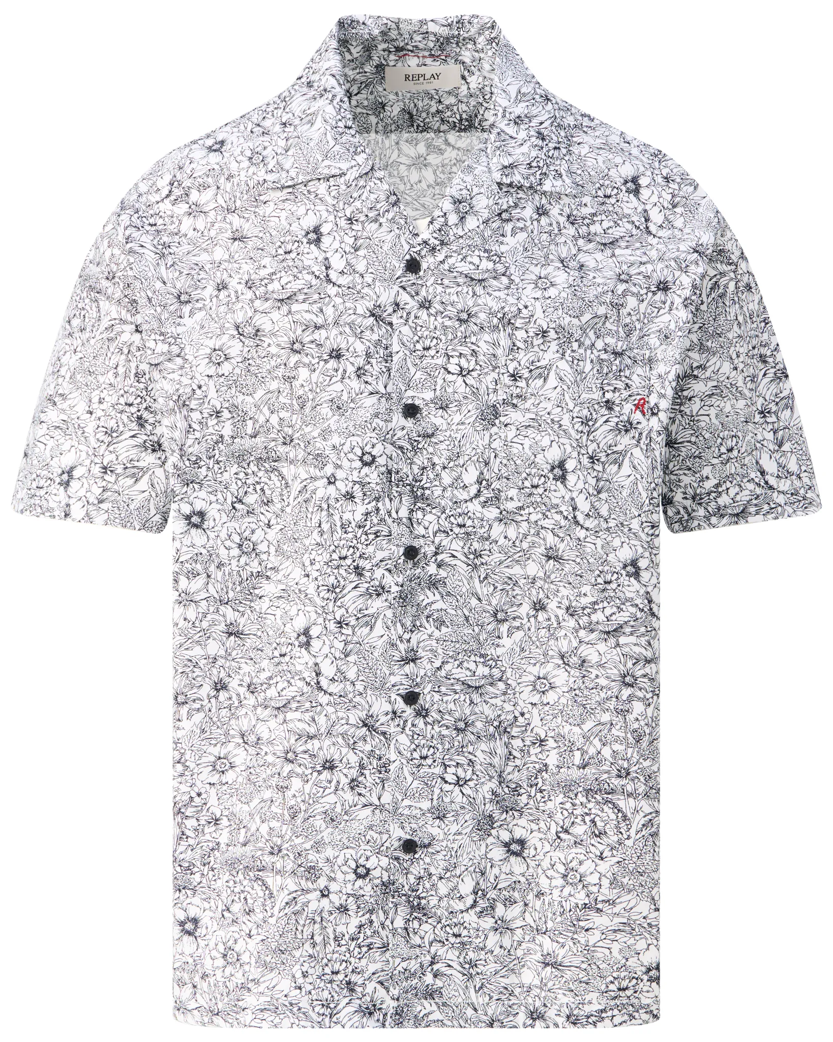 Replay Casual shirt Blauw 110229-001-L