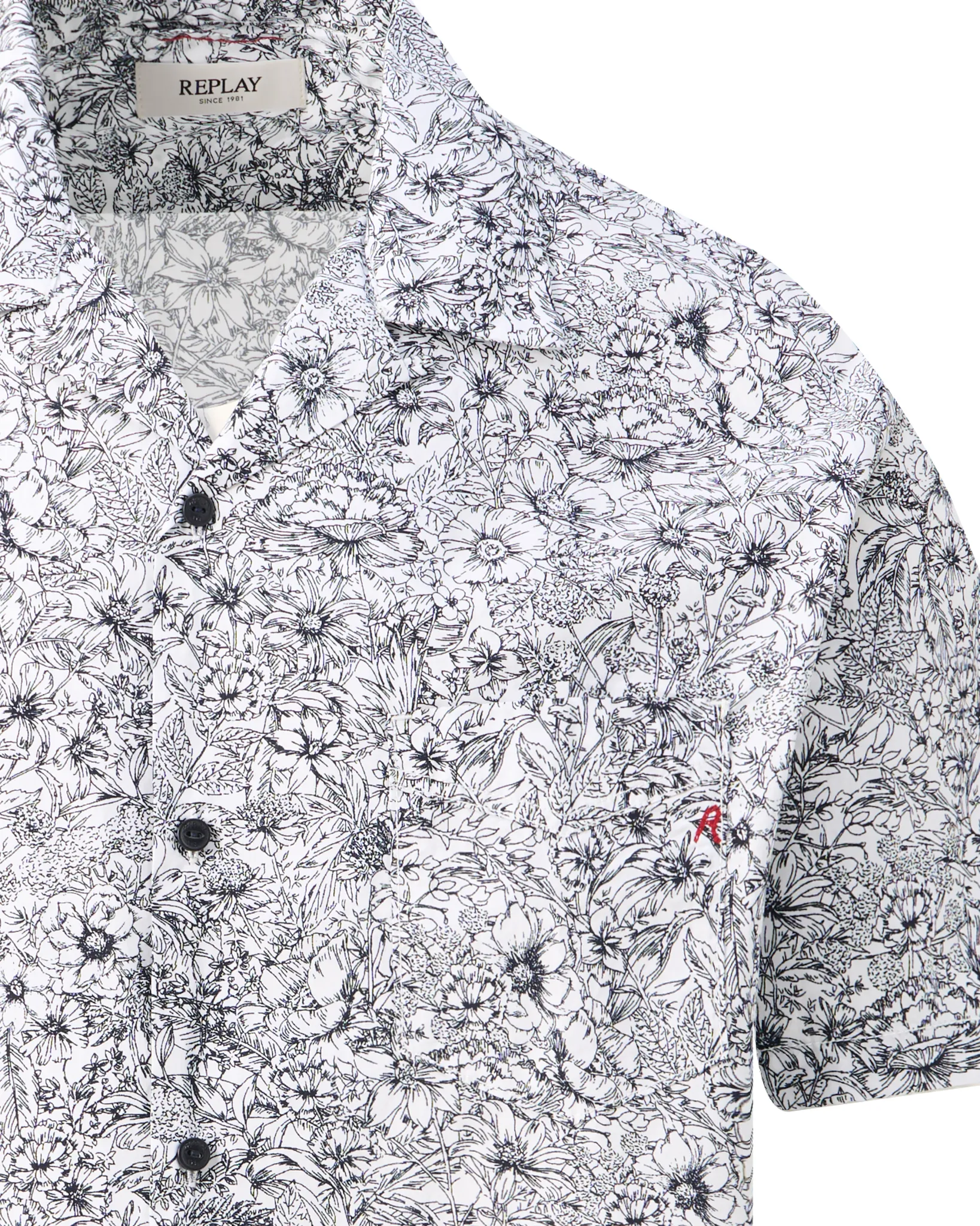 Replay Casual shirt Blauw 110229-001-L