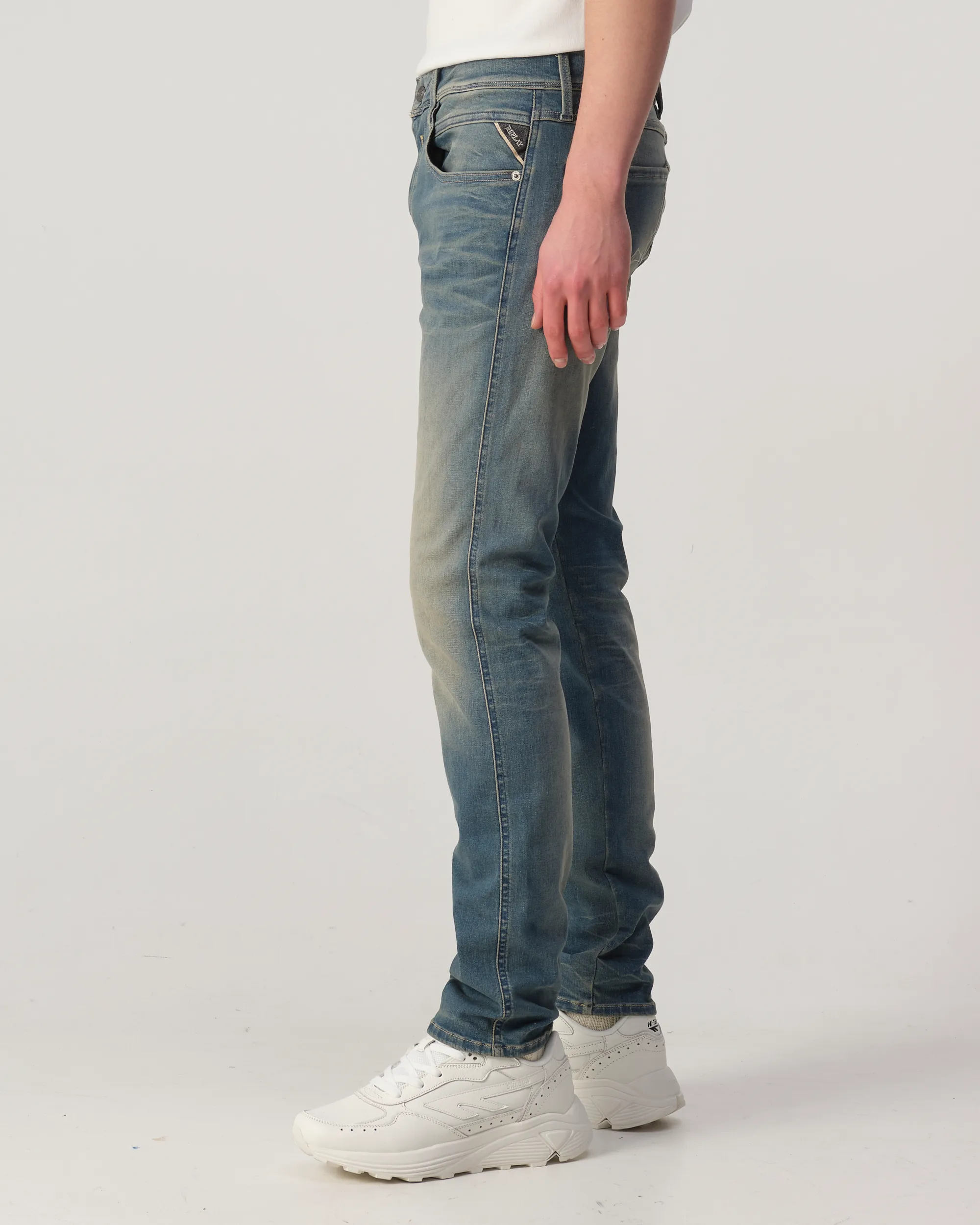 Replay Anbass Hyperflex Dust Jeans Blauw 110244-001-28/32