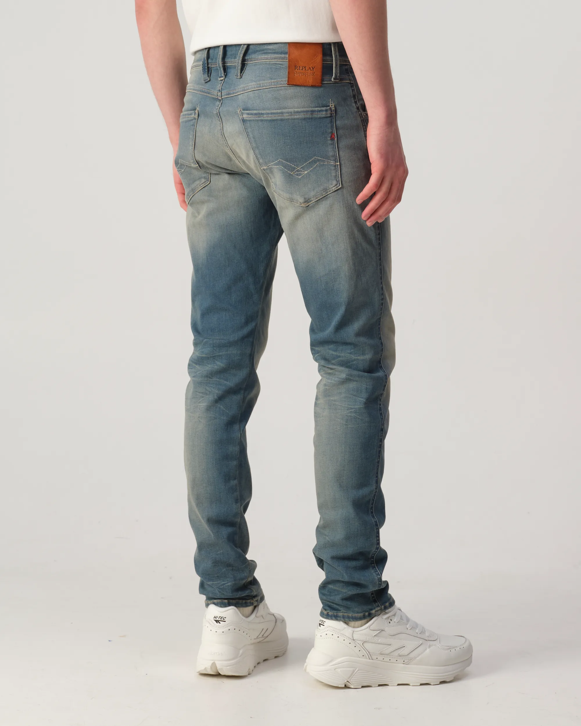 Replay Anbass Hyperflex Dust Jeans Blauw 110244-001-28/32