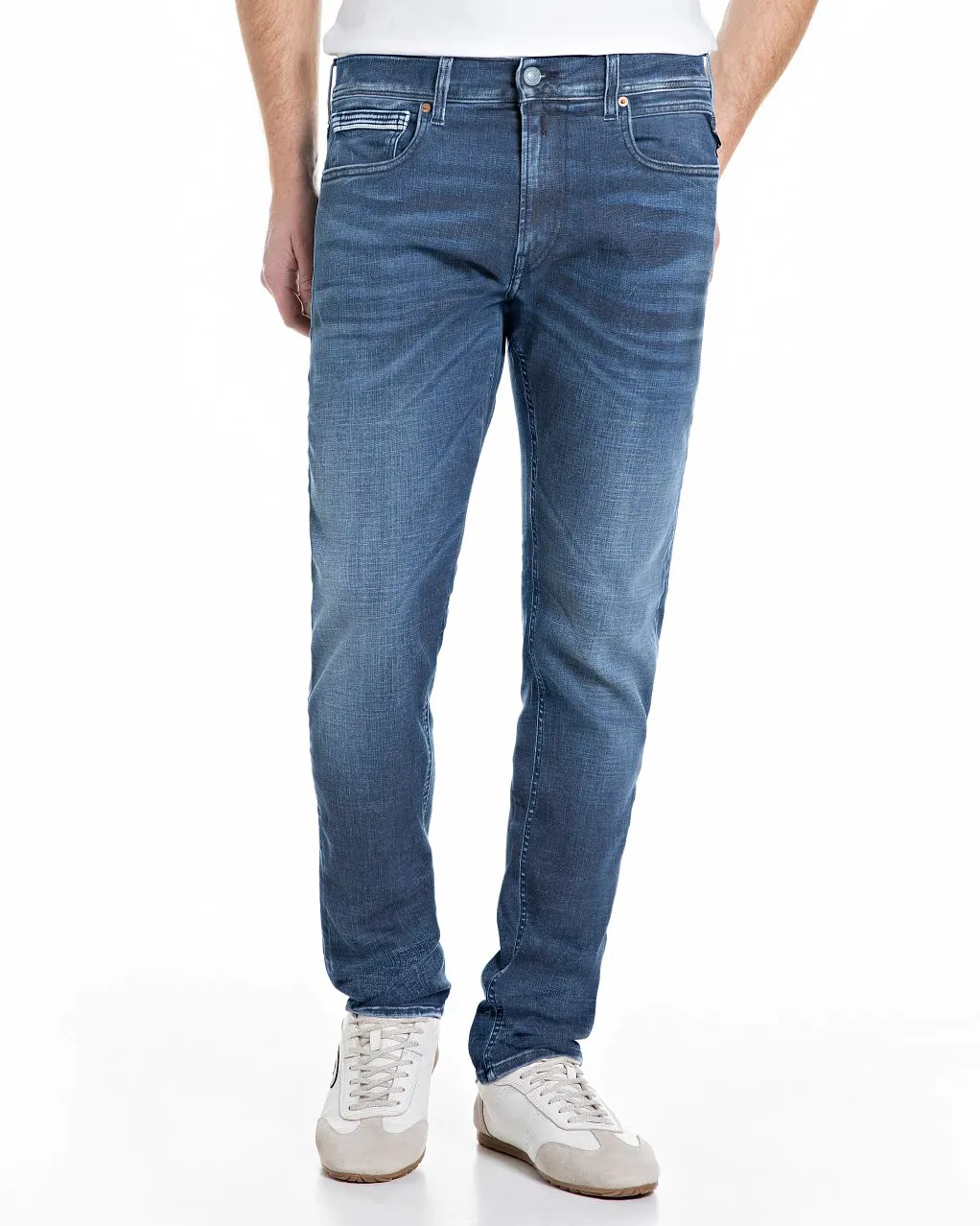 Replay Grover Hyperflex Jeans Blauw 110245-001-28/32