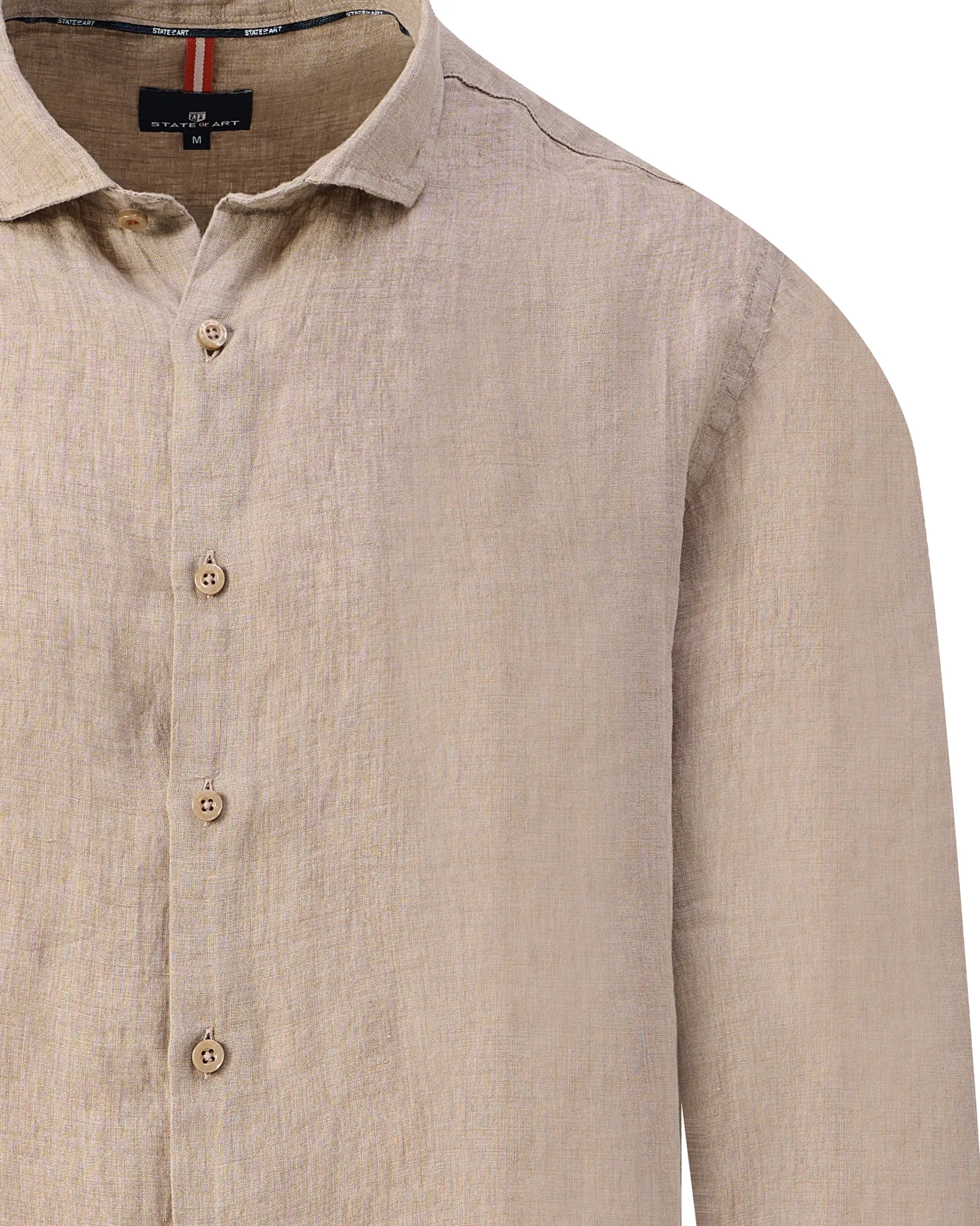State of Art Casual Overhemd Beige 110390-001-4XL