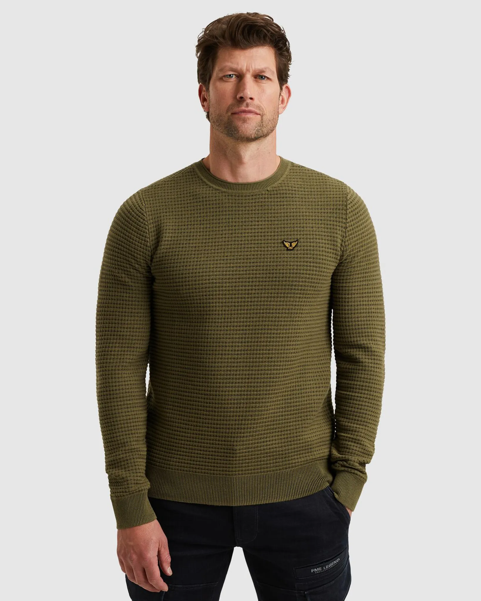 PME Legend Trui Ronde hals Groen 110471-001-XXL