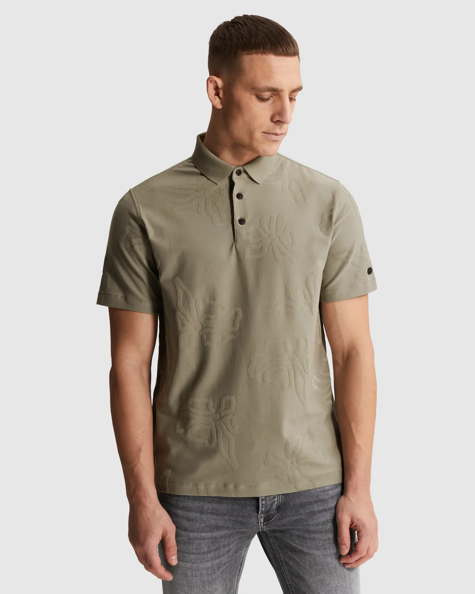 Cast Iron Polo  Groen 110675-001-L