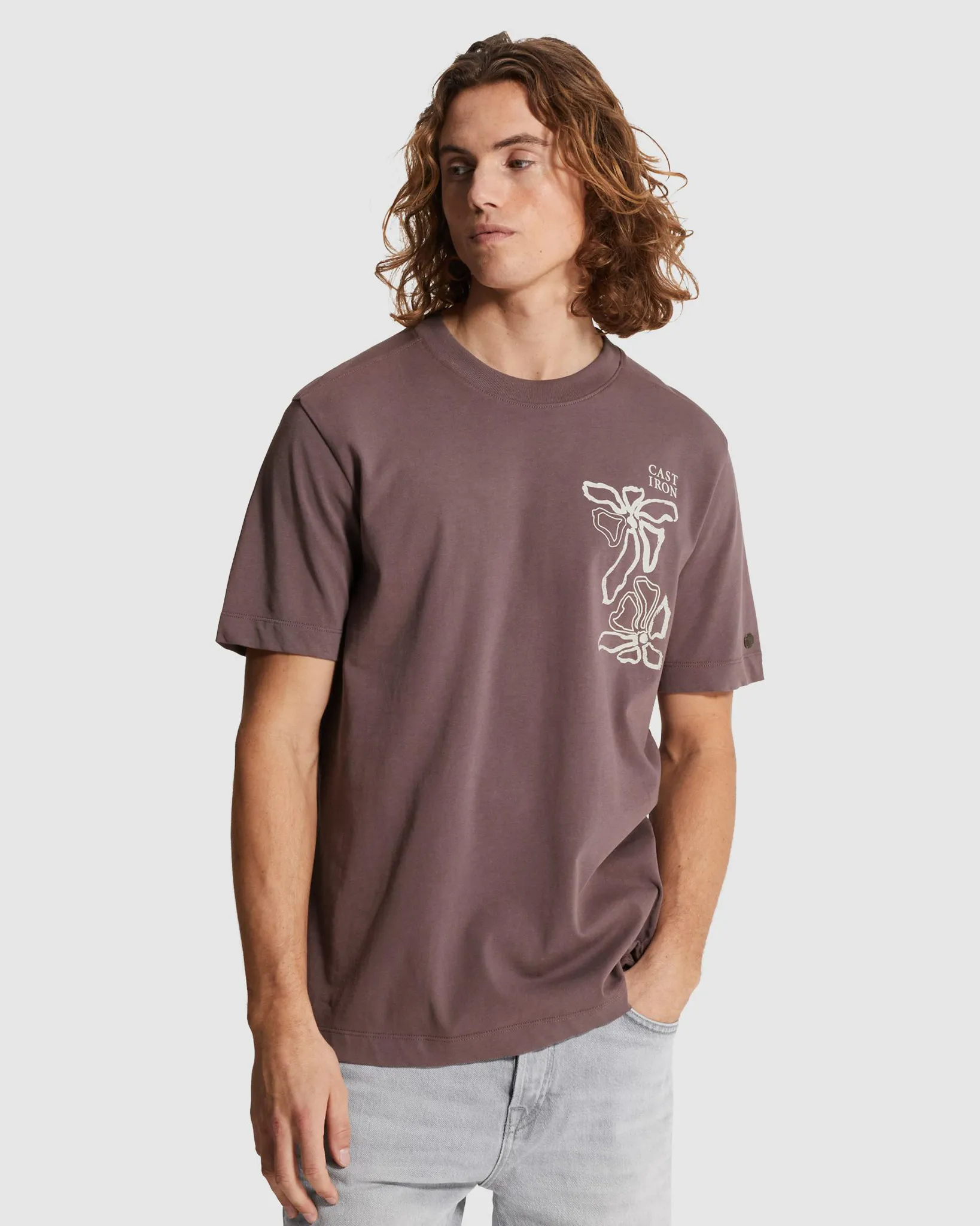 Cast Iron T-shirt Paars 110678-001-L