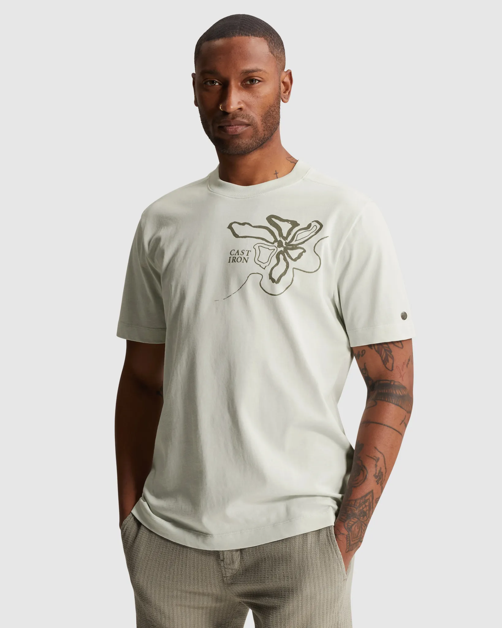 Cast Iron T-shirt  Blauw 110679-001-L
