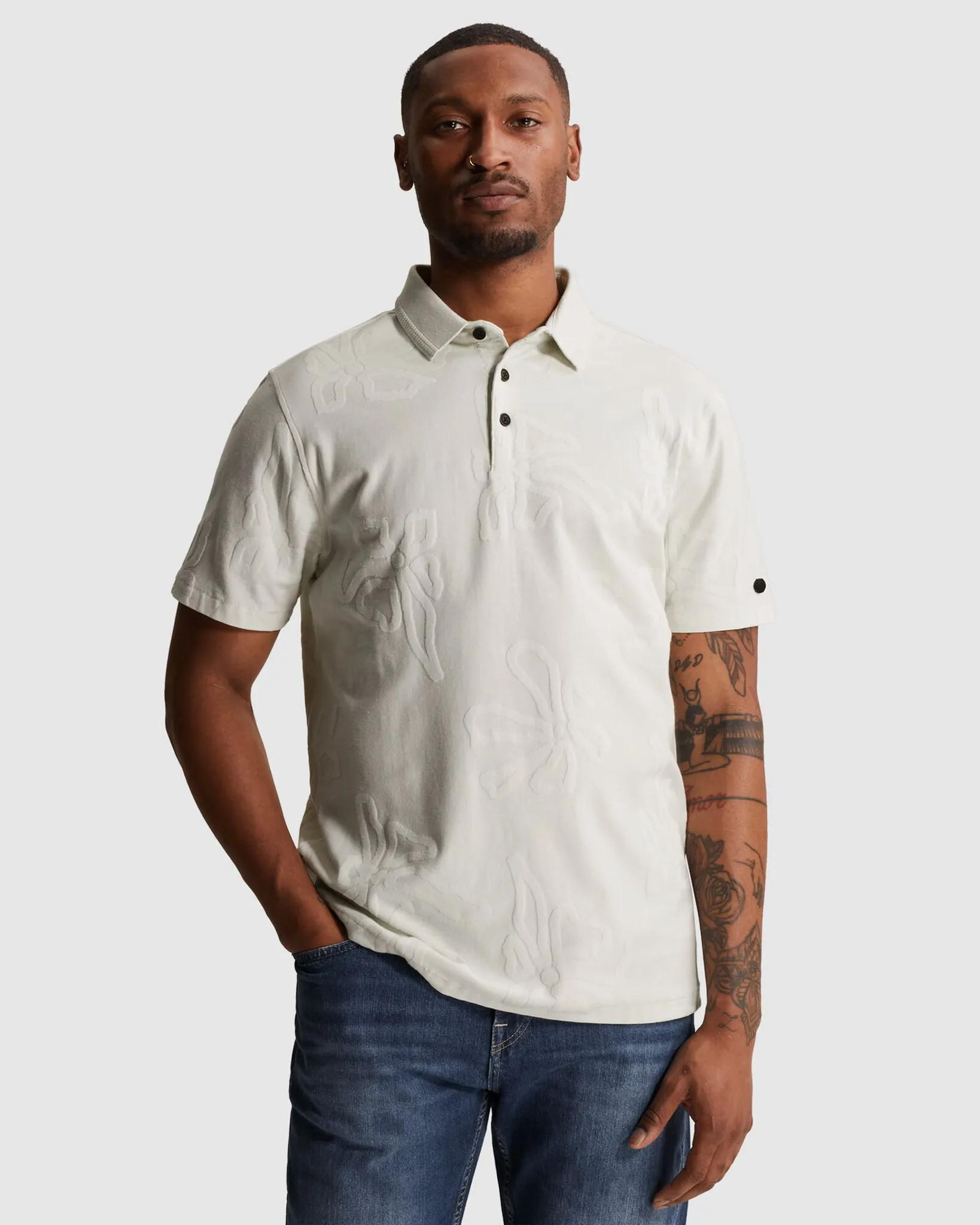 Cast Iron Polo  Blauw 110683-001-L