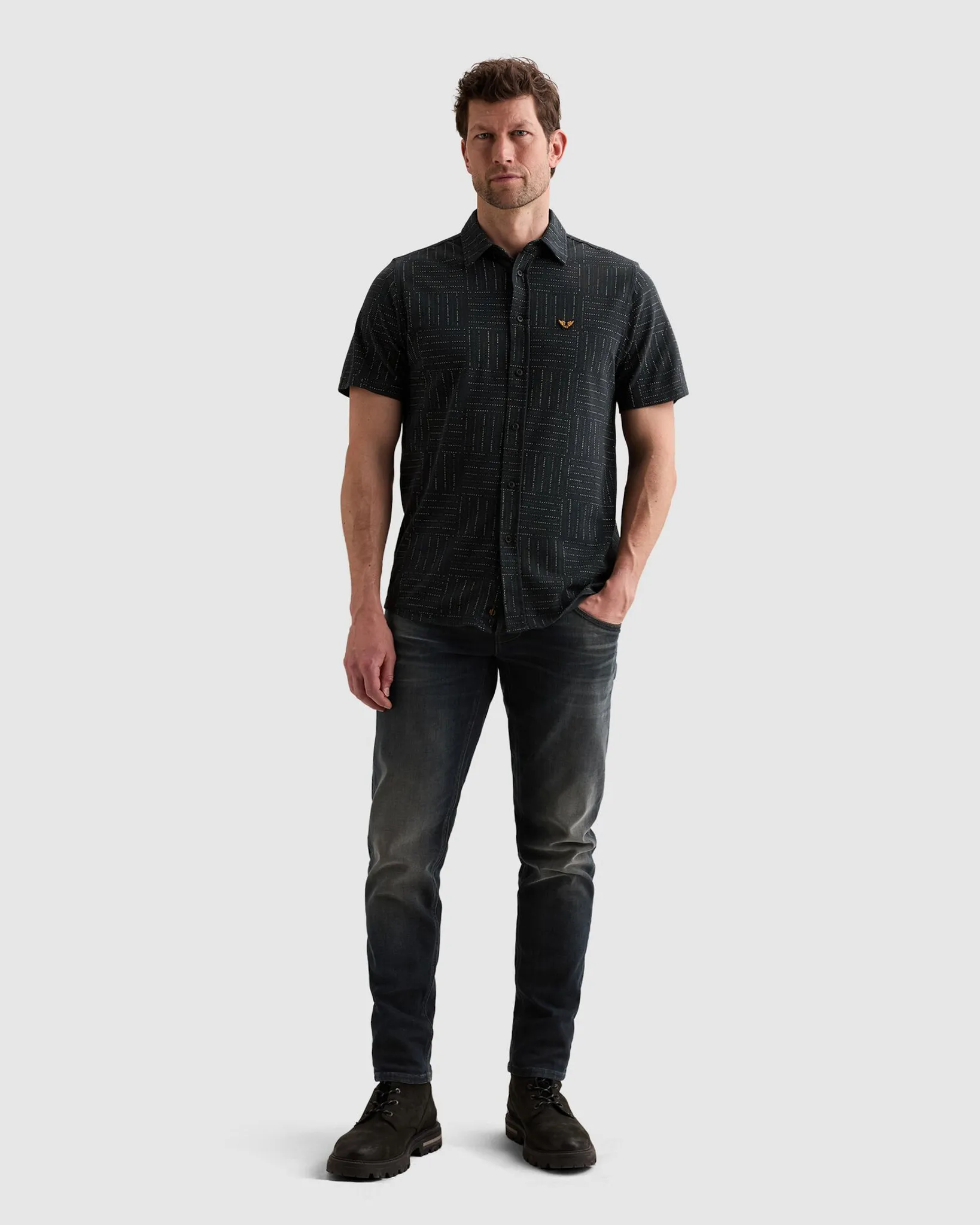 PME Legend Casual Overhemd Blauw 110692-001-L