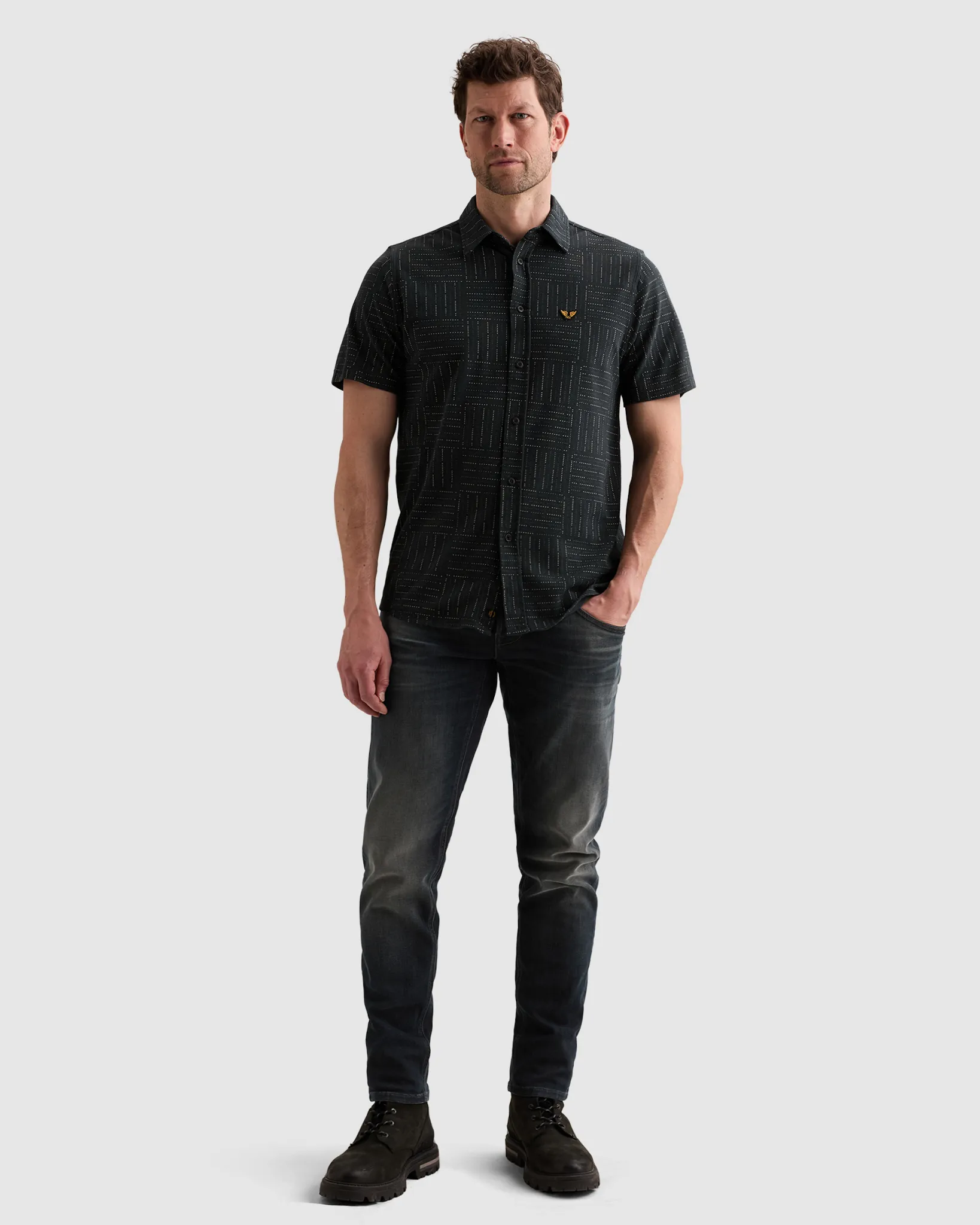 PME Legend Casual Overhemd Blauw 110692-001-L