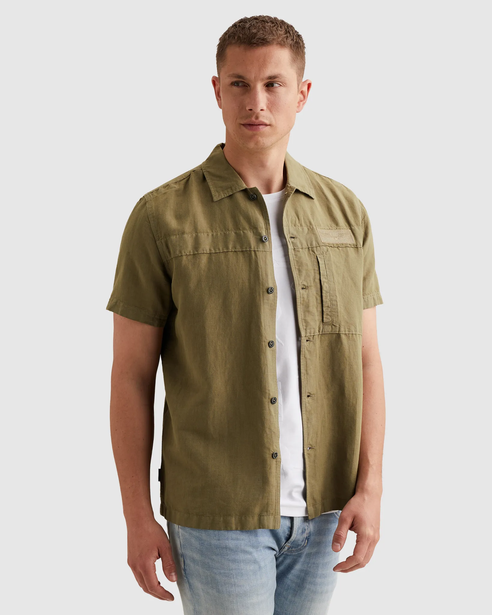 PME Legend Casual Overhemd Groen 110693-001-L